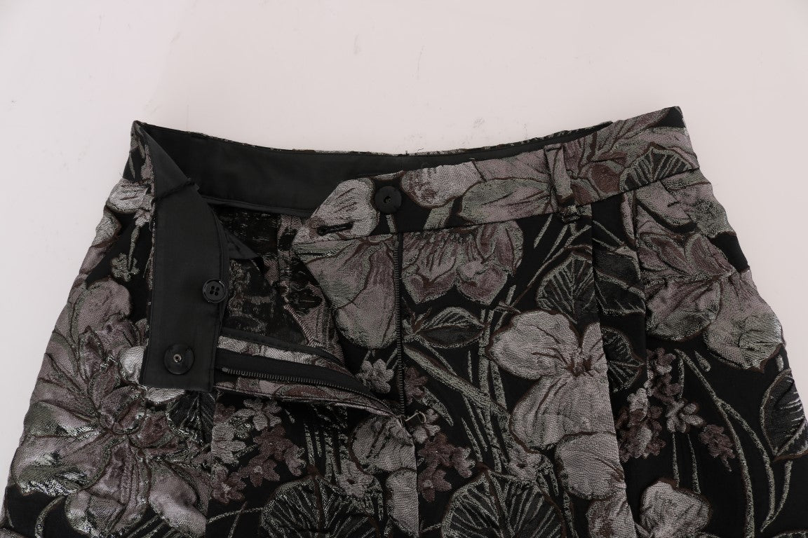 Dolce &amp; Gabbana Elegante Brokat-Shorts mit hoher Taille