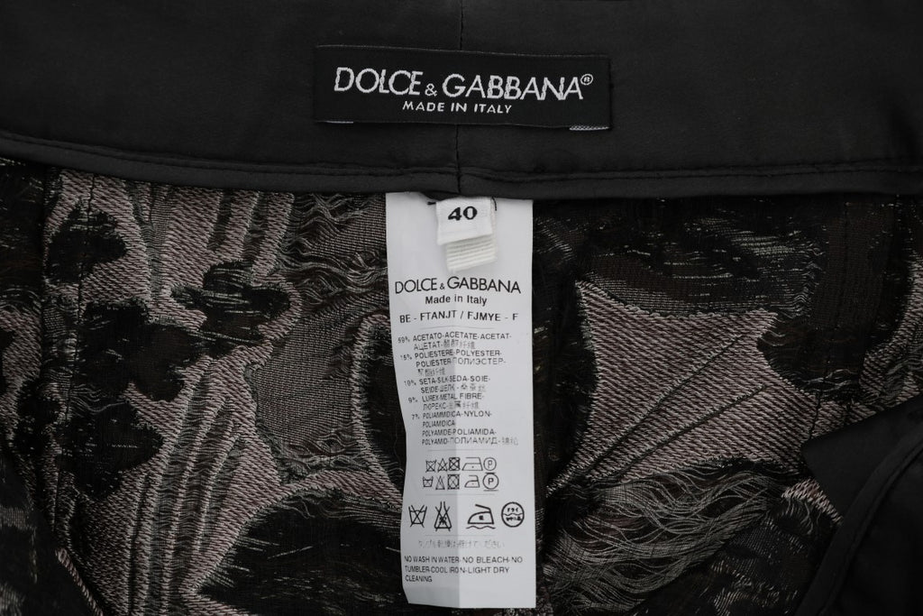Dolce &amp; Gabbana Elegante Brokat-Shorts mit hoher Taille