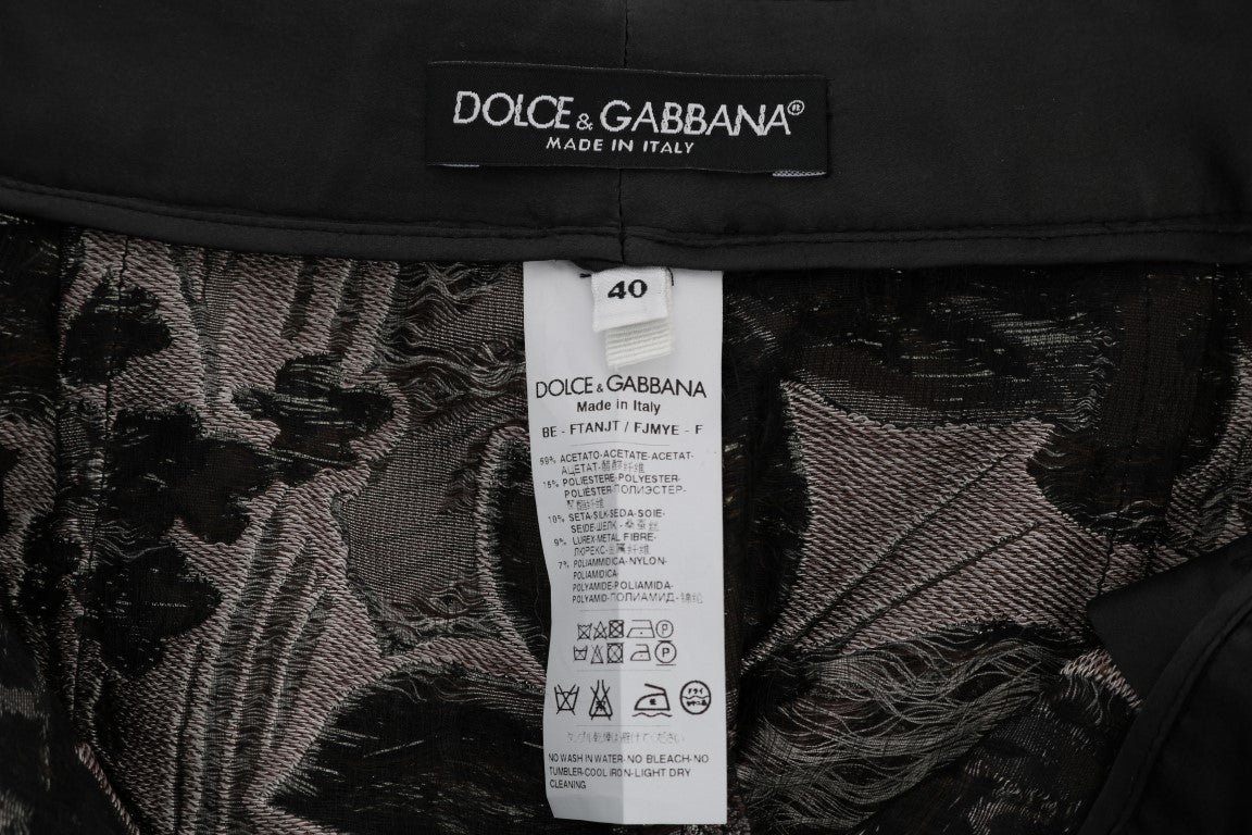 Dolce &amp; Gabbana Elegante Brokat-Shorts mit hoher Taille