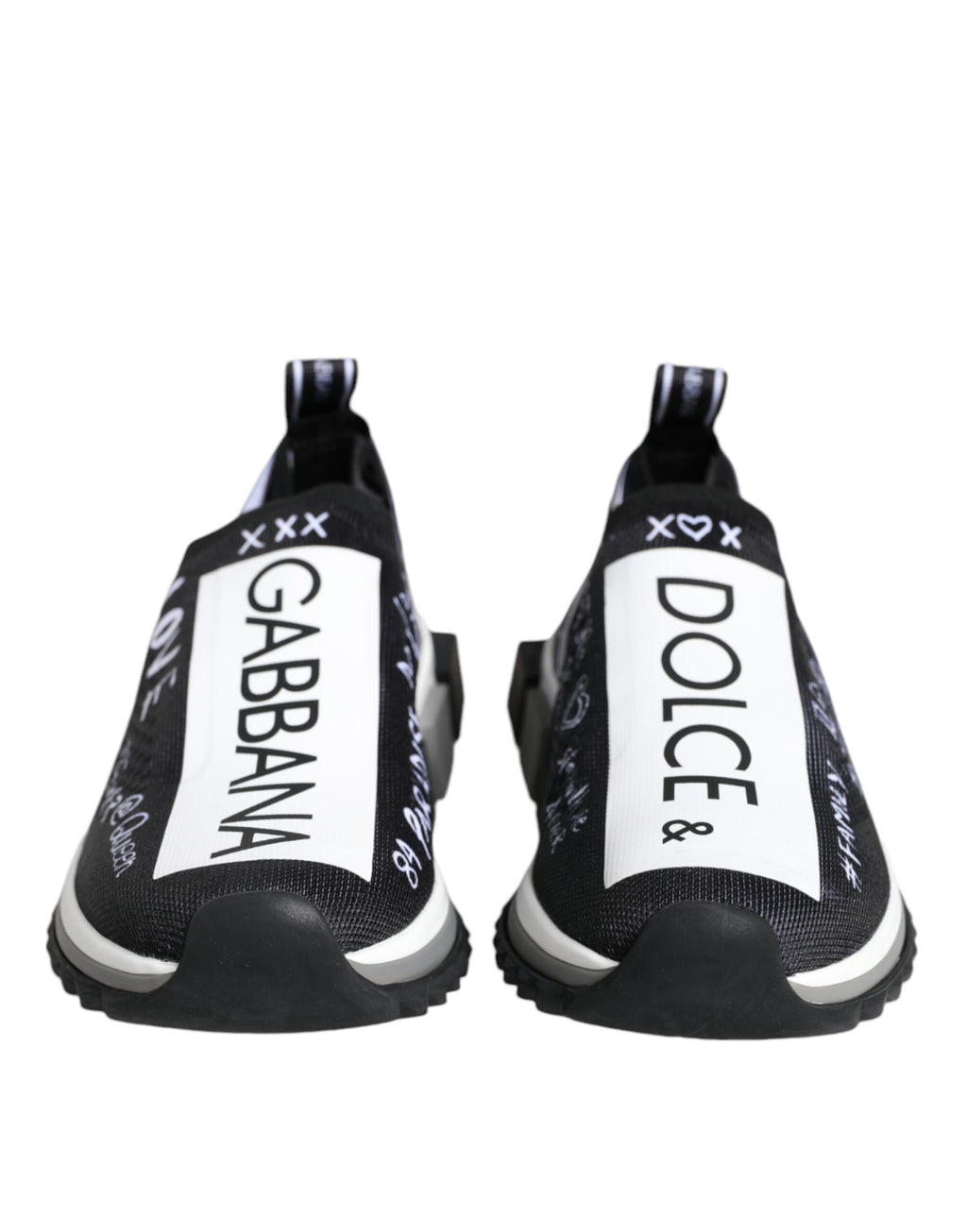 Dolce &amp; Gabbana Schwarz Weiß Sorrento Low Top Sneakers Schuhe