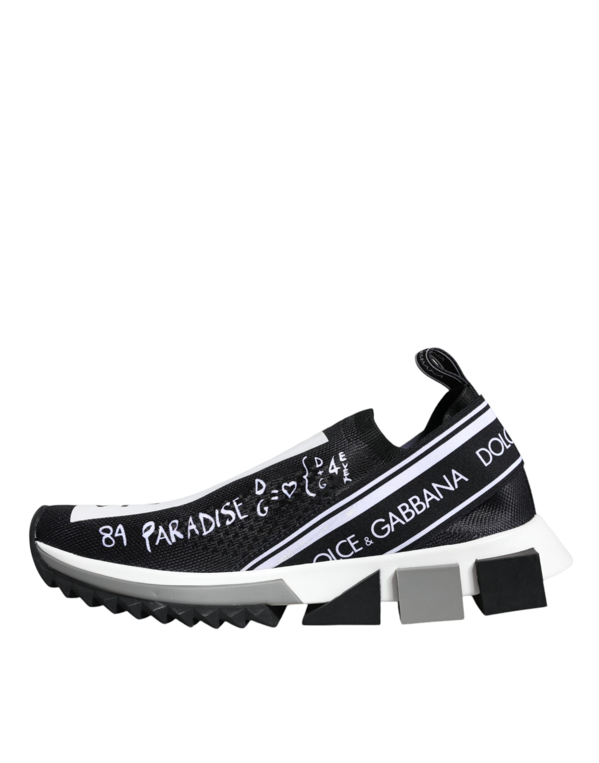 Dolce &amp; Gabbana Schwarz Weiß Sorrento Low Top Sneakers Schuhe