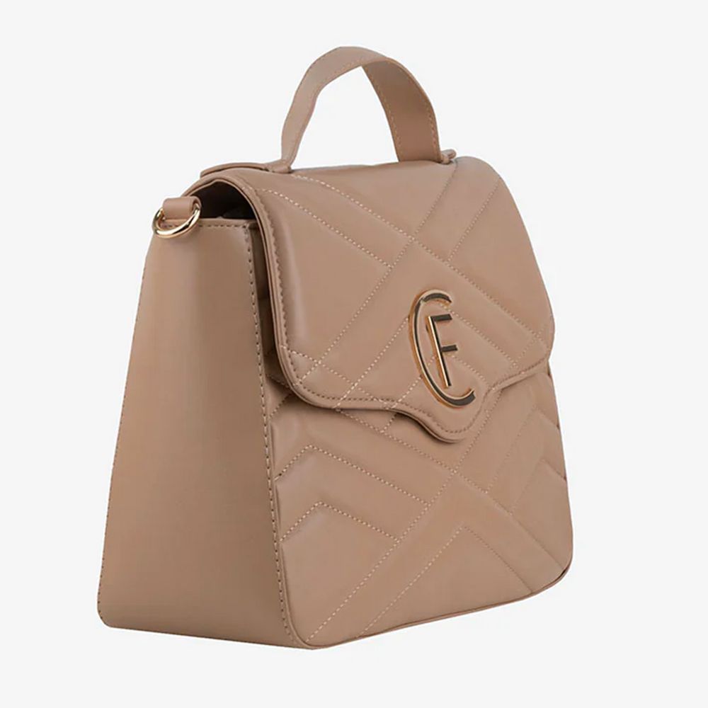CRISTINAEFFE Beige Kunstleder Damen Umhängetasche