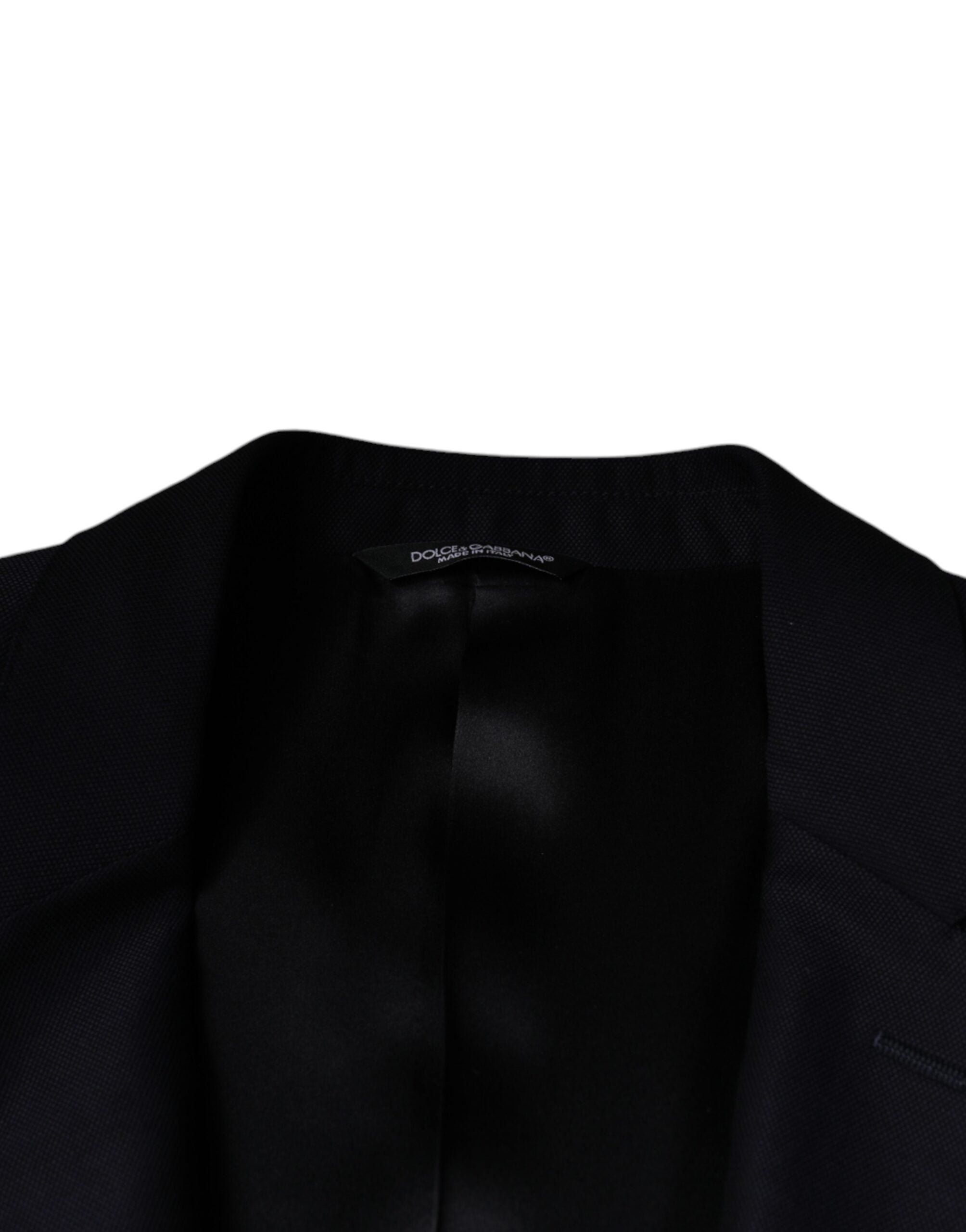 Dolce &amp; Gabbana – Einreihiger Blazer aus dunkelblauer Wolle