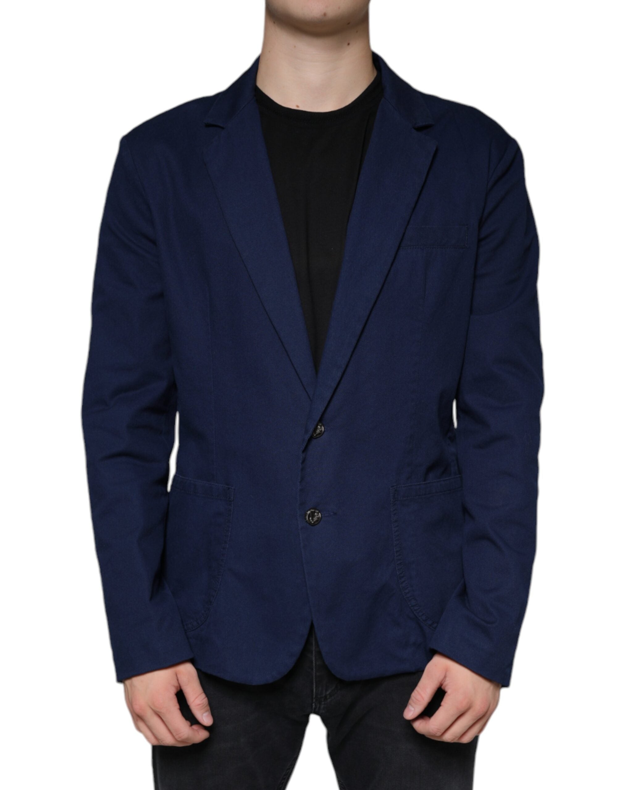 Dolce &amp; Gabbana – Blauer Blazer mit einreihiger Kerbe