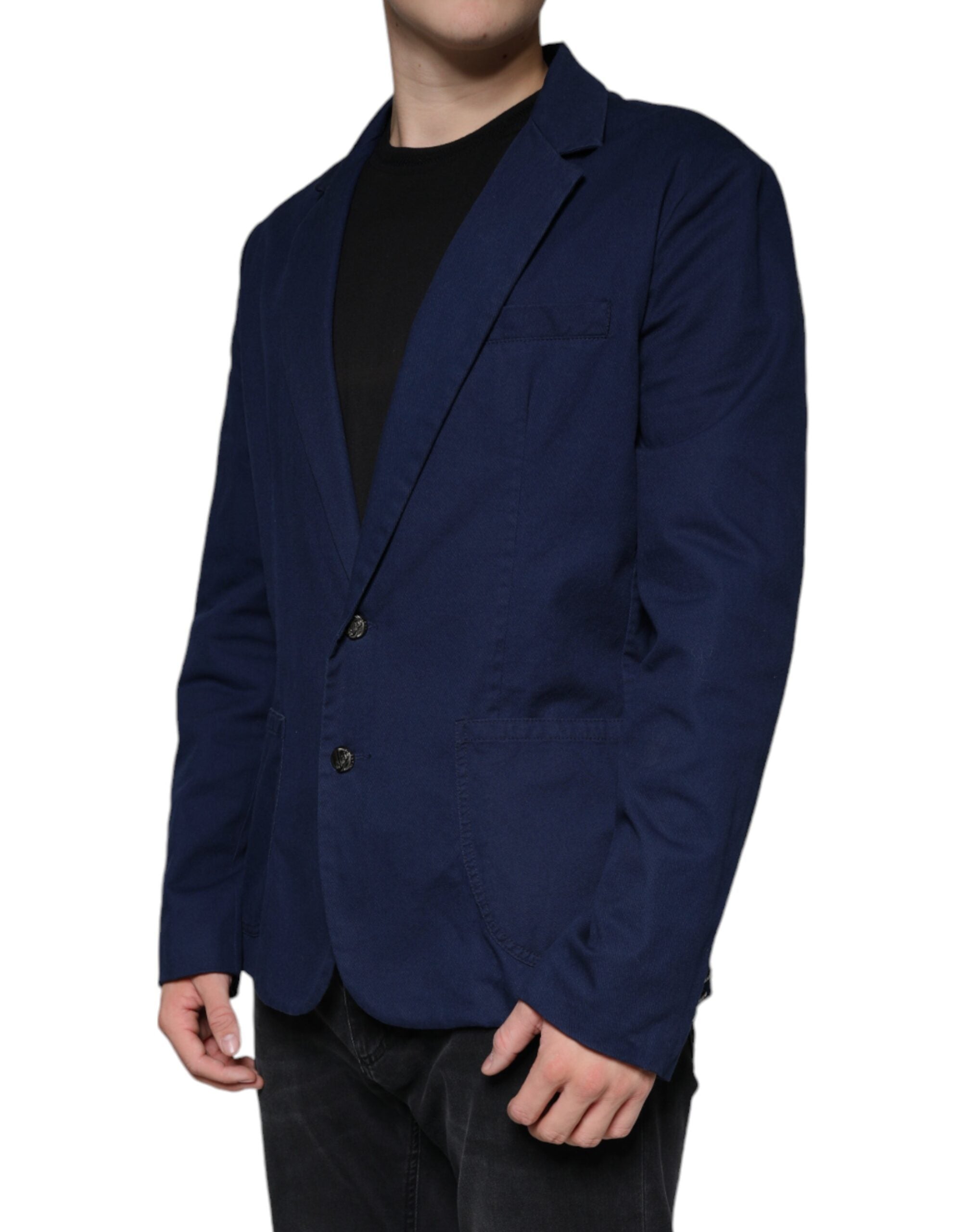 Dolce &amp; Gabbana – Blauer Blazer mit einreihiger Kerbe