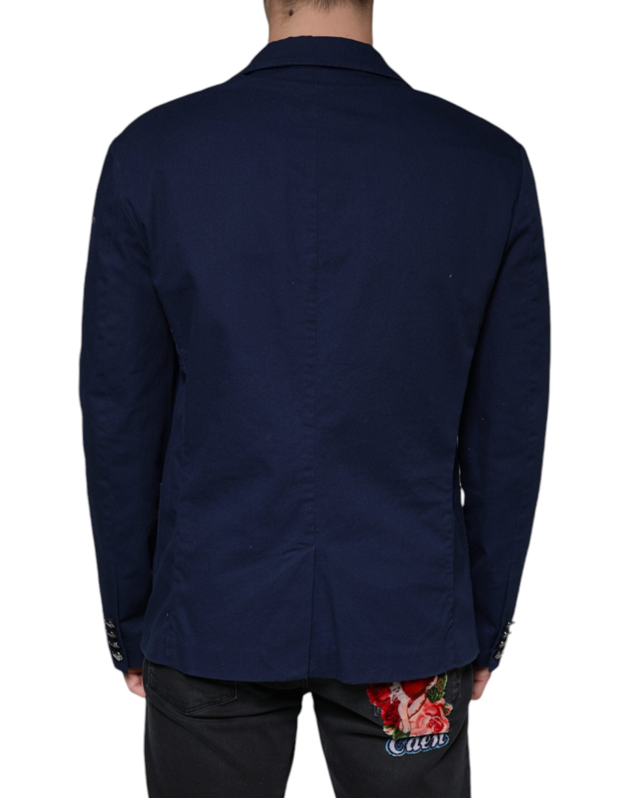 Dolce &amp; Gabbana – Blauer Blazer mit einreihiger Kerbe