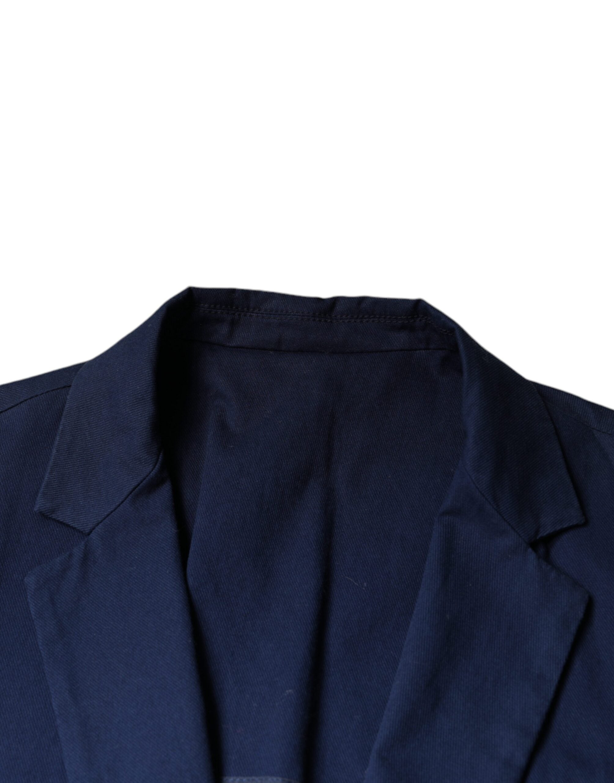 Dolce &amp; Gabbana – Blauer Blazer mit einreihiger Kerbe