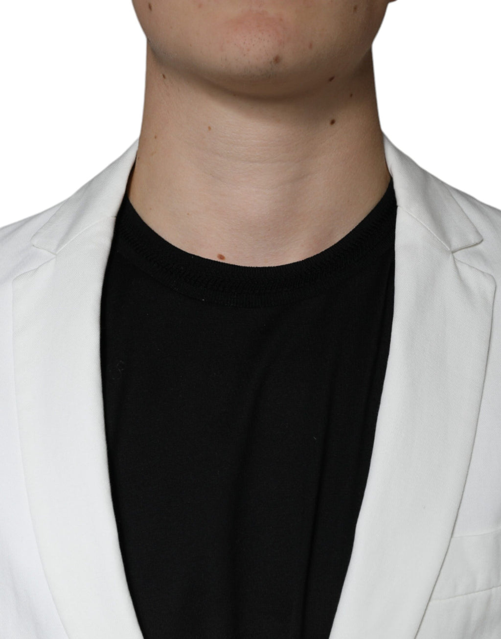 Dondup – Weißer, einreihiger Blazer mit einem Knopf
