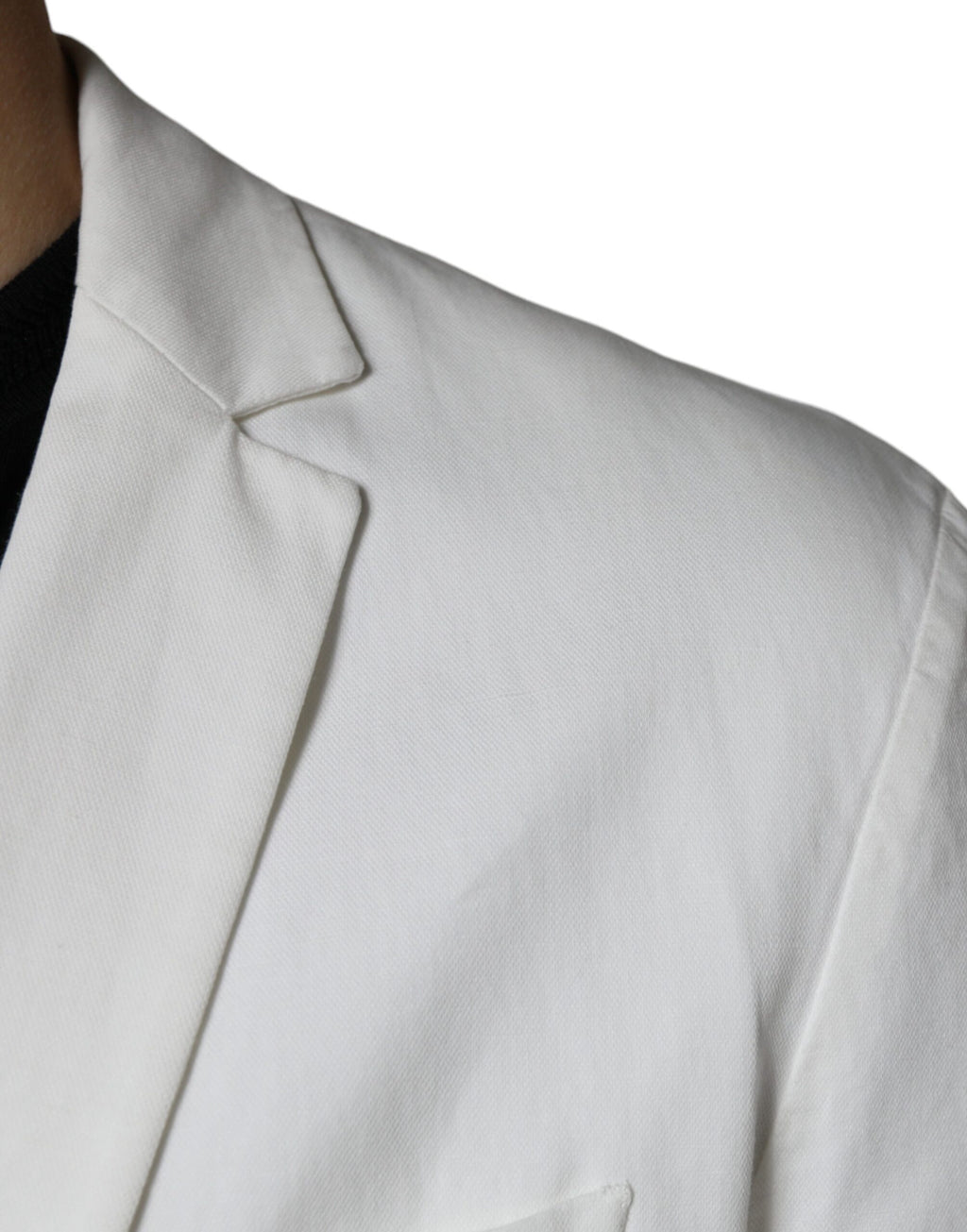 Dondup – Weißer, einreihiger Blazer mit einem Knopf