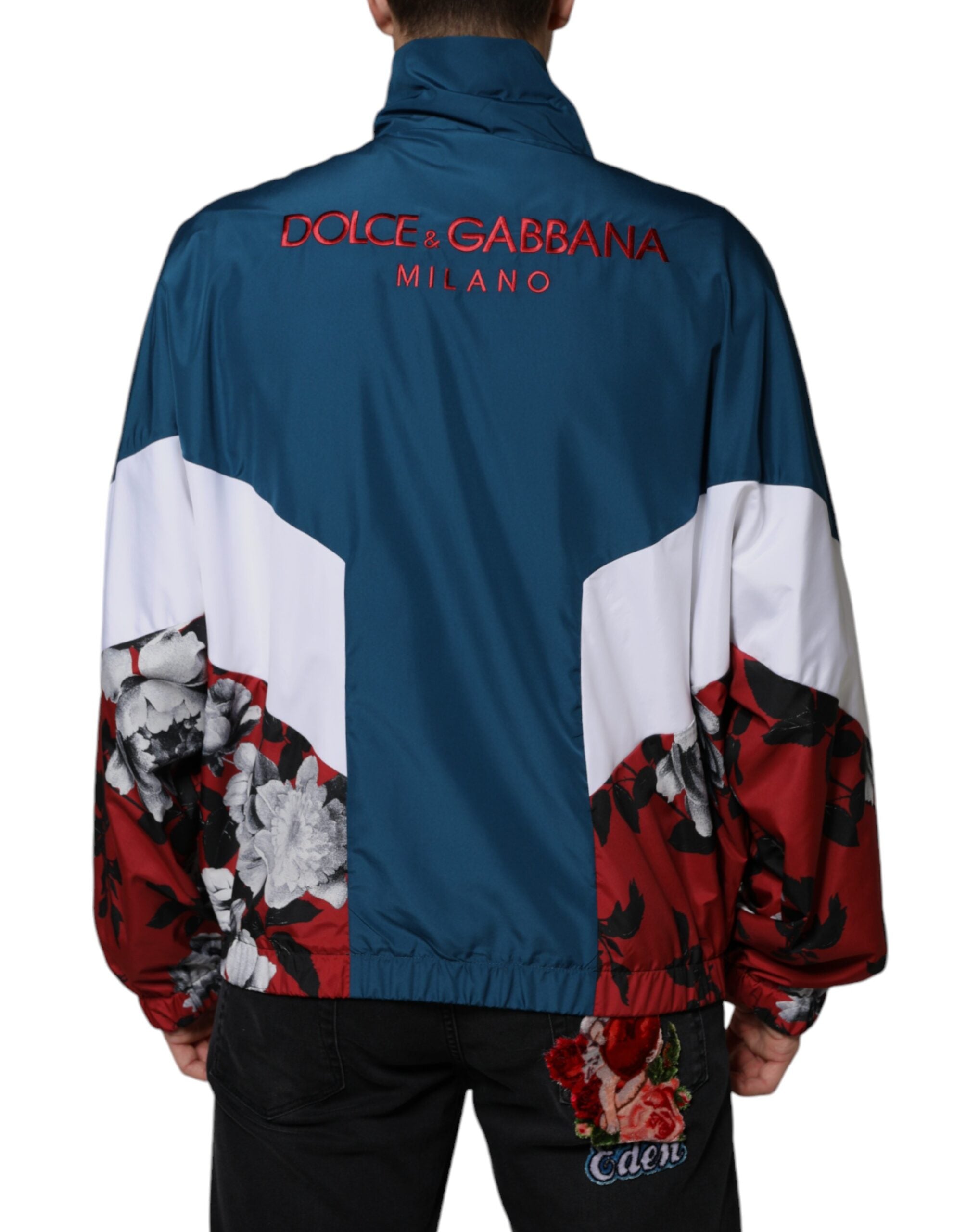 Dolce &amp; Gabbana Mehrfarbige Polyesterjacke mit durchgehendem Reißverschluss