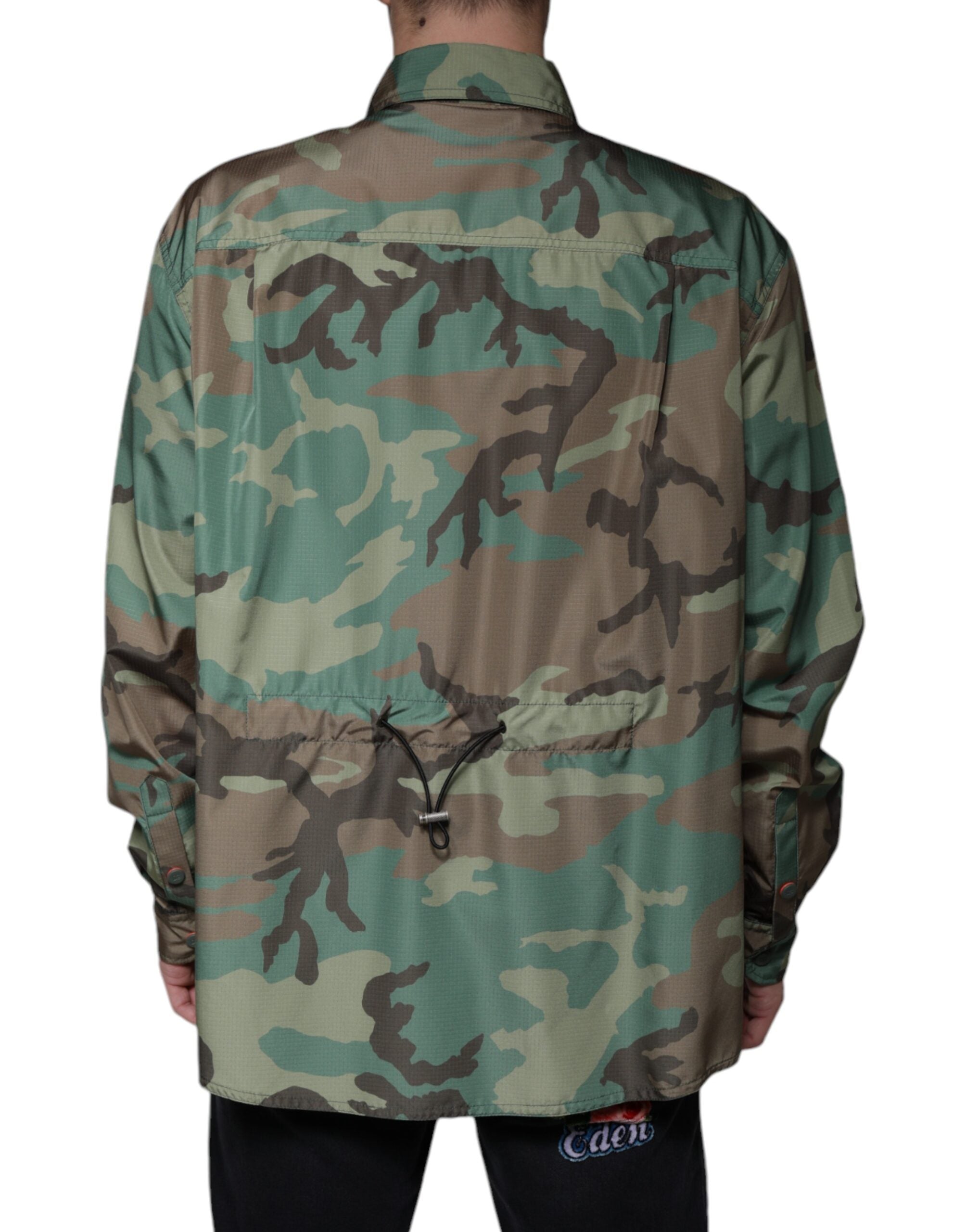 Dolce &amp; Gabbana Mehrfarbiges Camouflage-Button-Down-Hemd