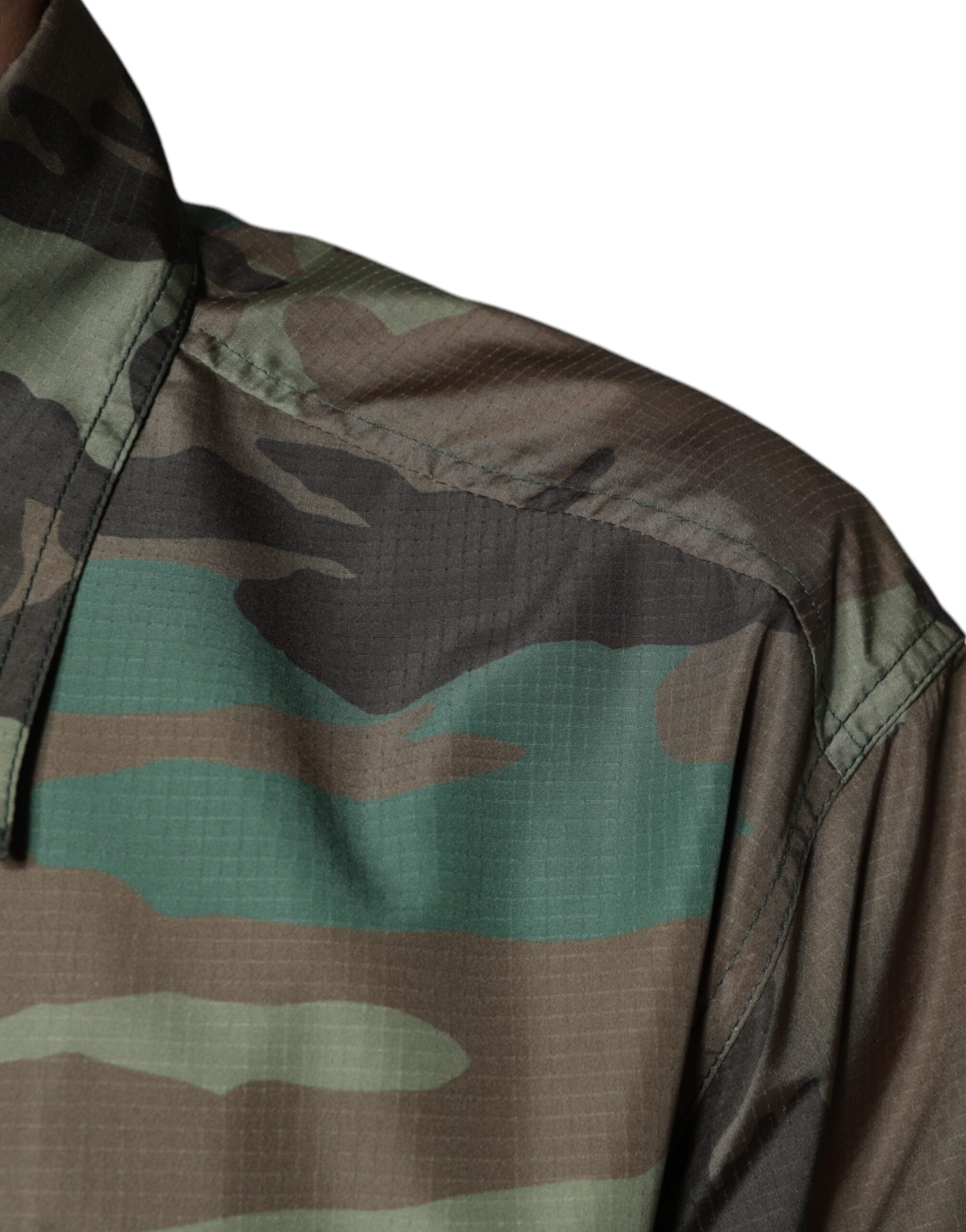 Dolce &amp; Gabbana Mehrfarbiges Camouflage-Button-Down-Hemd