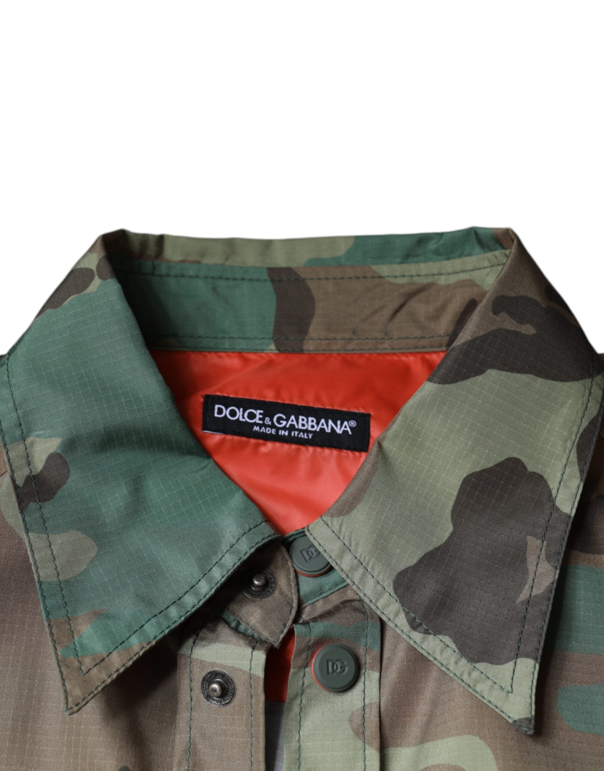 Dolce &amp; Gabbana Mehrfarbiges Camouflage-Button-Down-Hemd