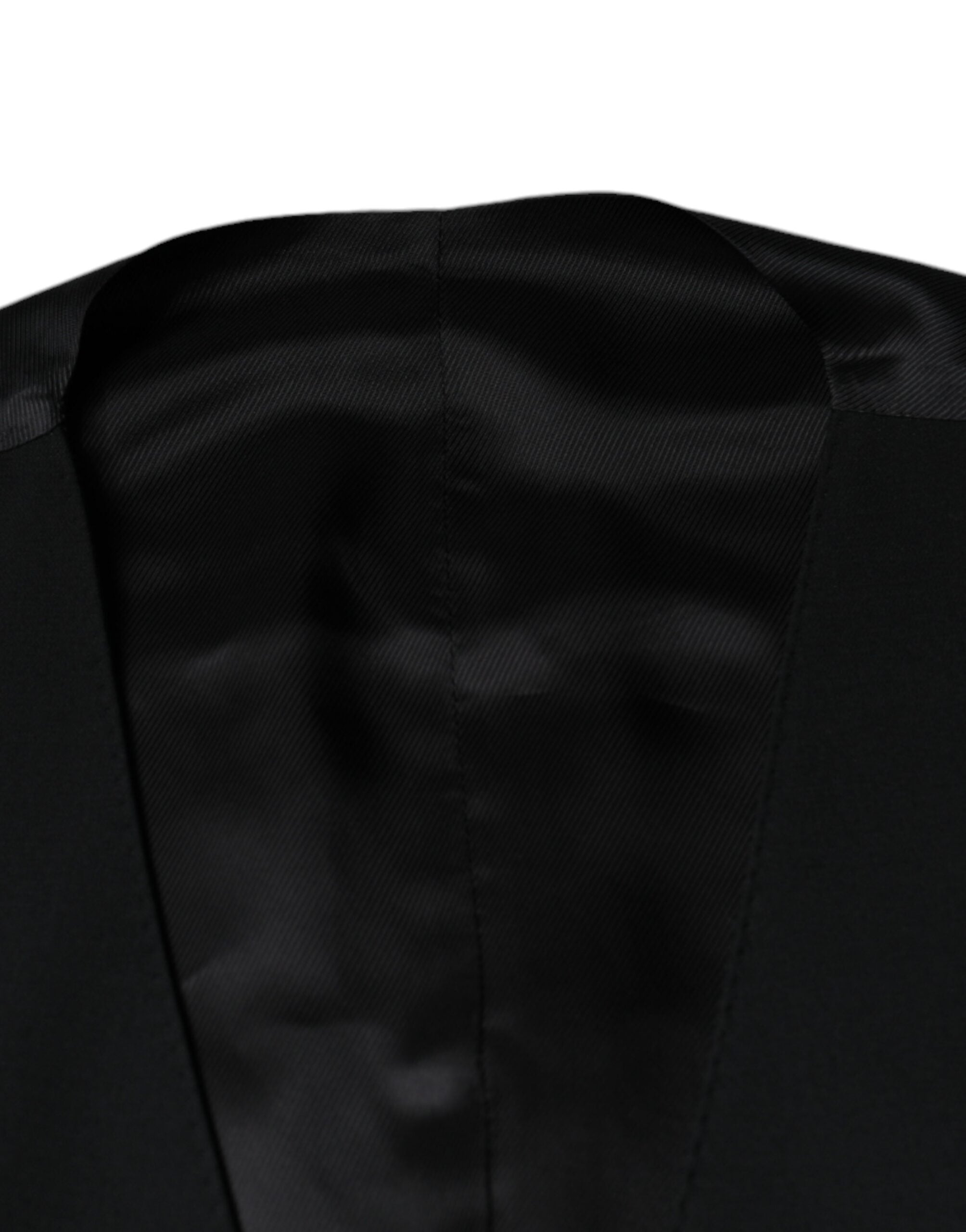 Dolce &amp; Gabbana Schwarze Weste aus Wolle für formelle Anlässe für Herren