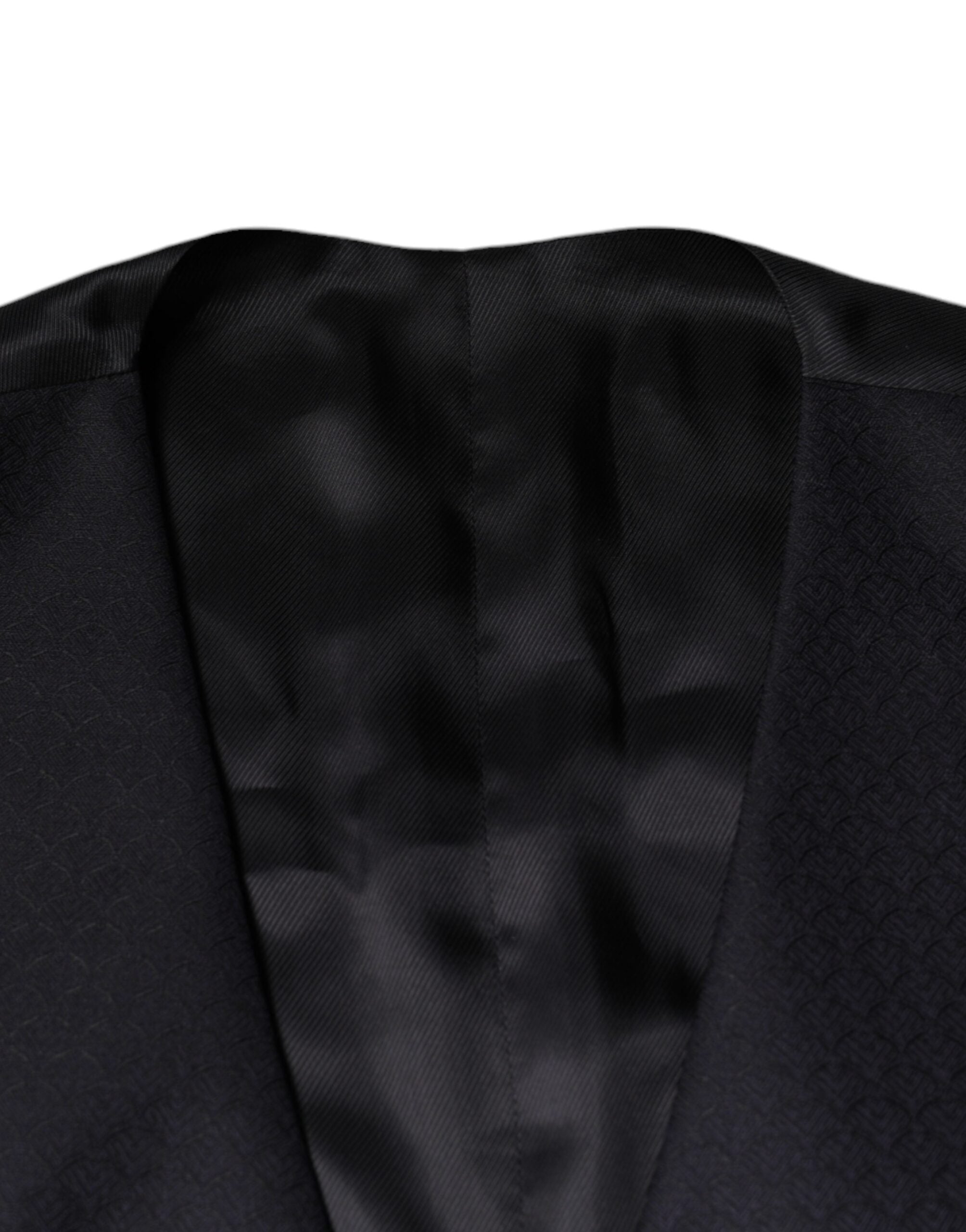 Dolce &amp; Gabbana Schwarze Wollweste, formelle Weste
