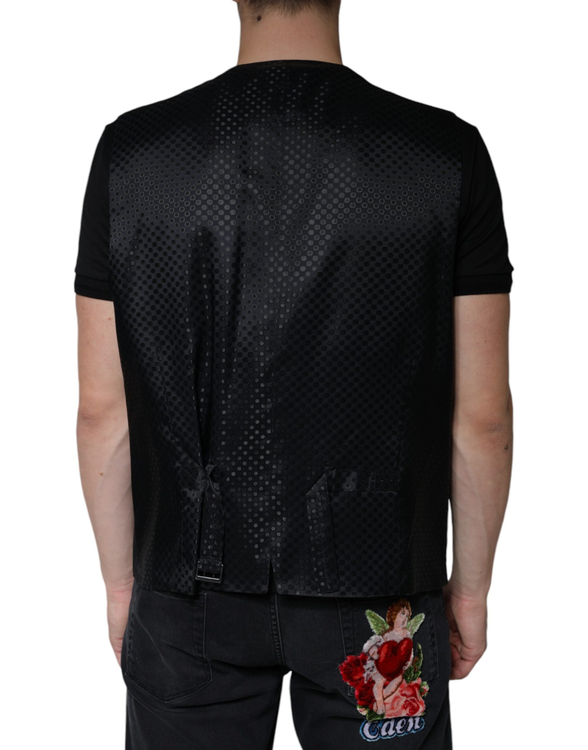 Dolce &amp; Gabbana Schwarze Wollweste, formelle Weste