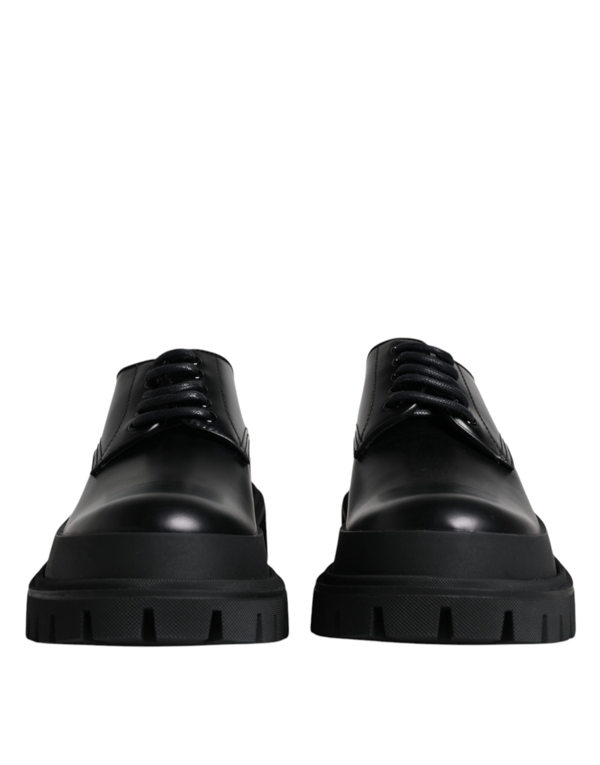 Dolce &amp; Gabbana – Trekking-Schnürschuhe aus schwarzem Leder
