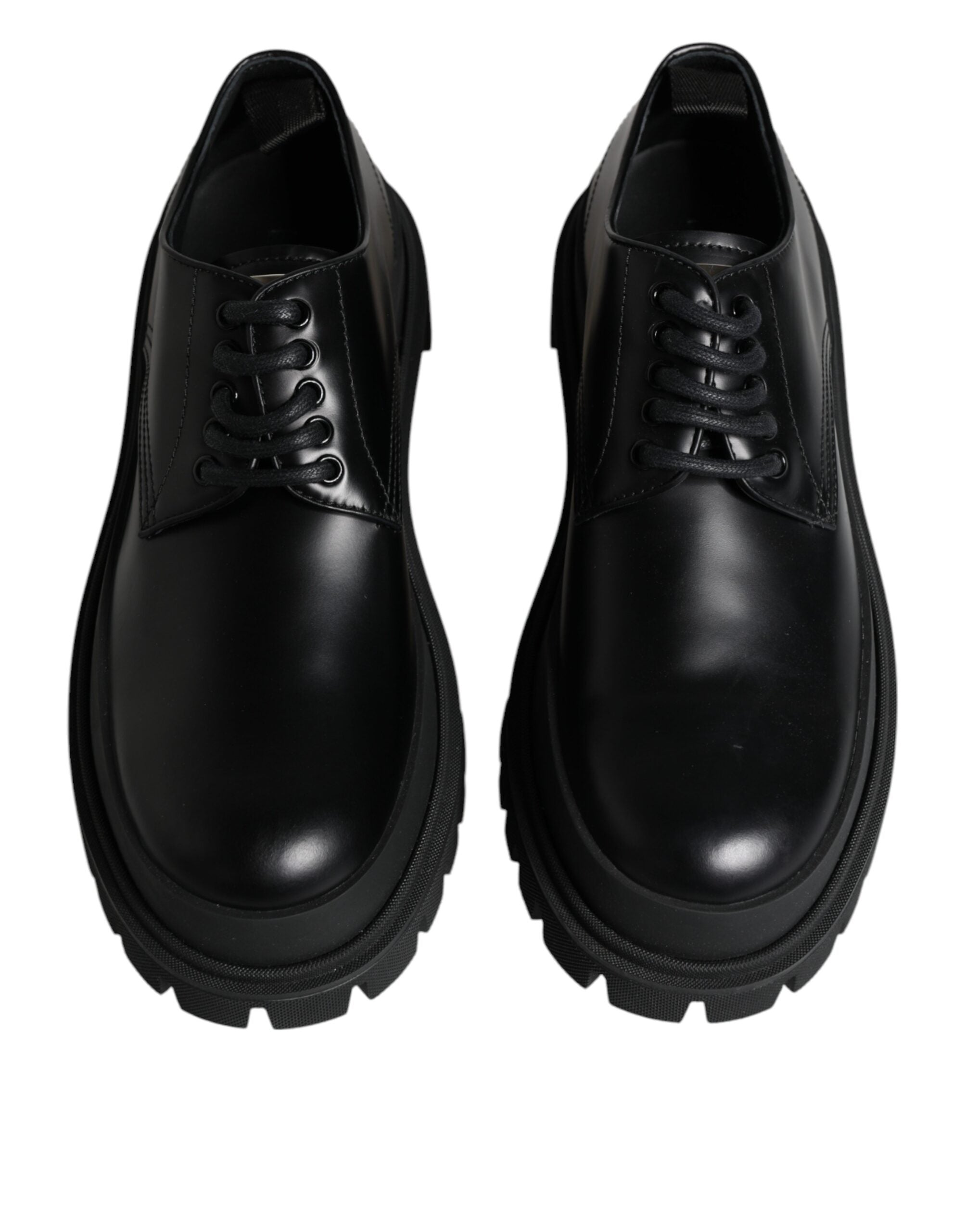 Dolce &amp; Gabbana – Trekking-Schnürschuhe aus schwarzem Leder