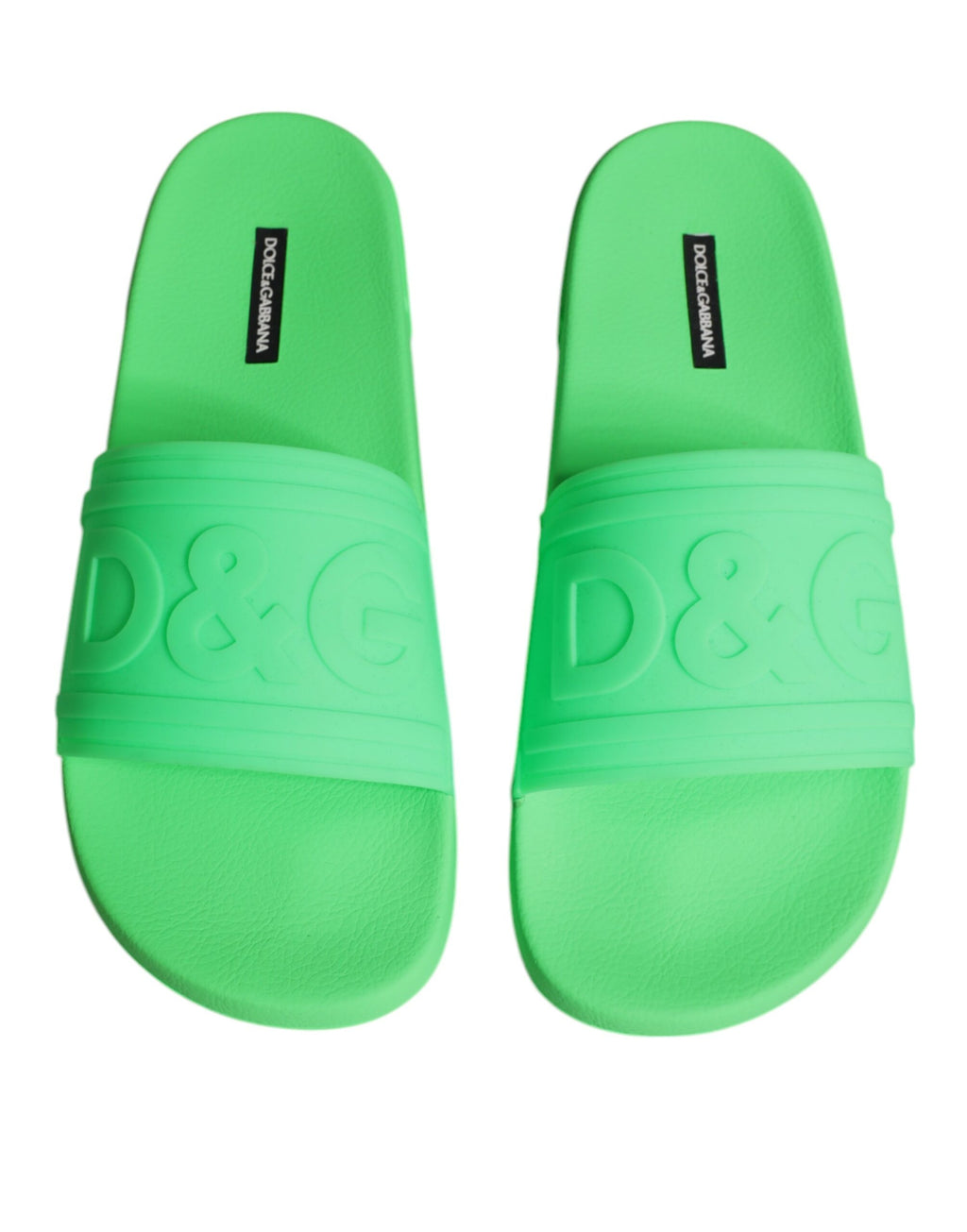 Dolce &amp; Gabbana Grüne Leder-Sandalen, Strandschuhe