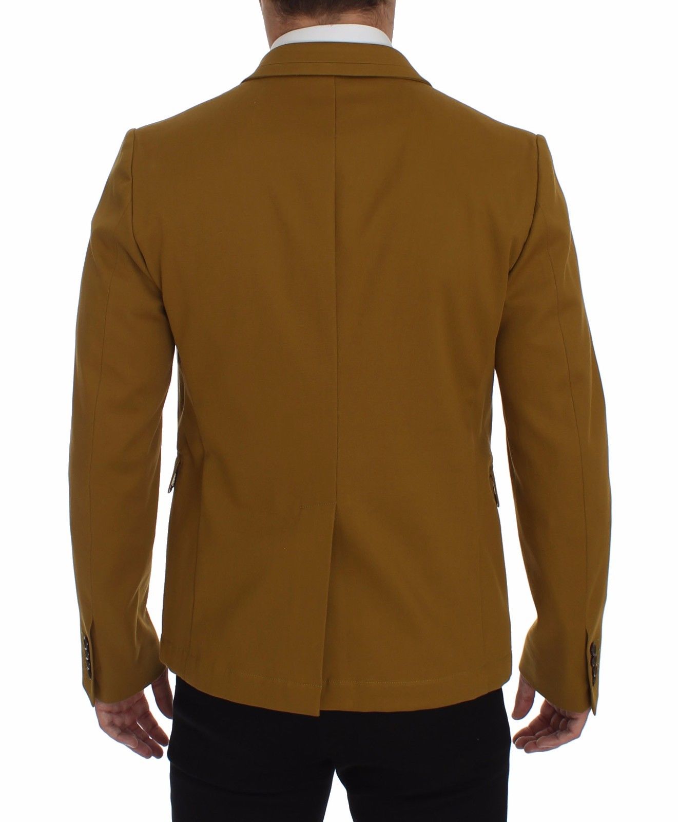 Dolce &amp; Gabbana Eleganter, gelber Freizeitblazer aus Baumwollmischung