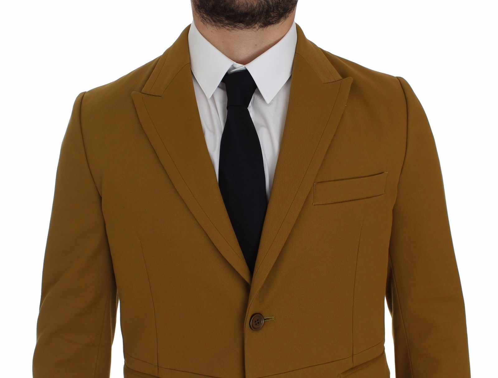 Dolce &amp; Gabbana Eleganter, gelber Freizeitblazer aus Baumwollmischung