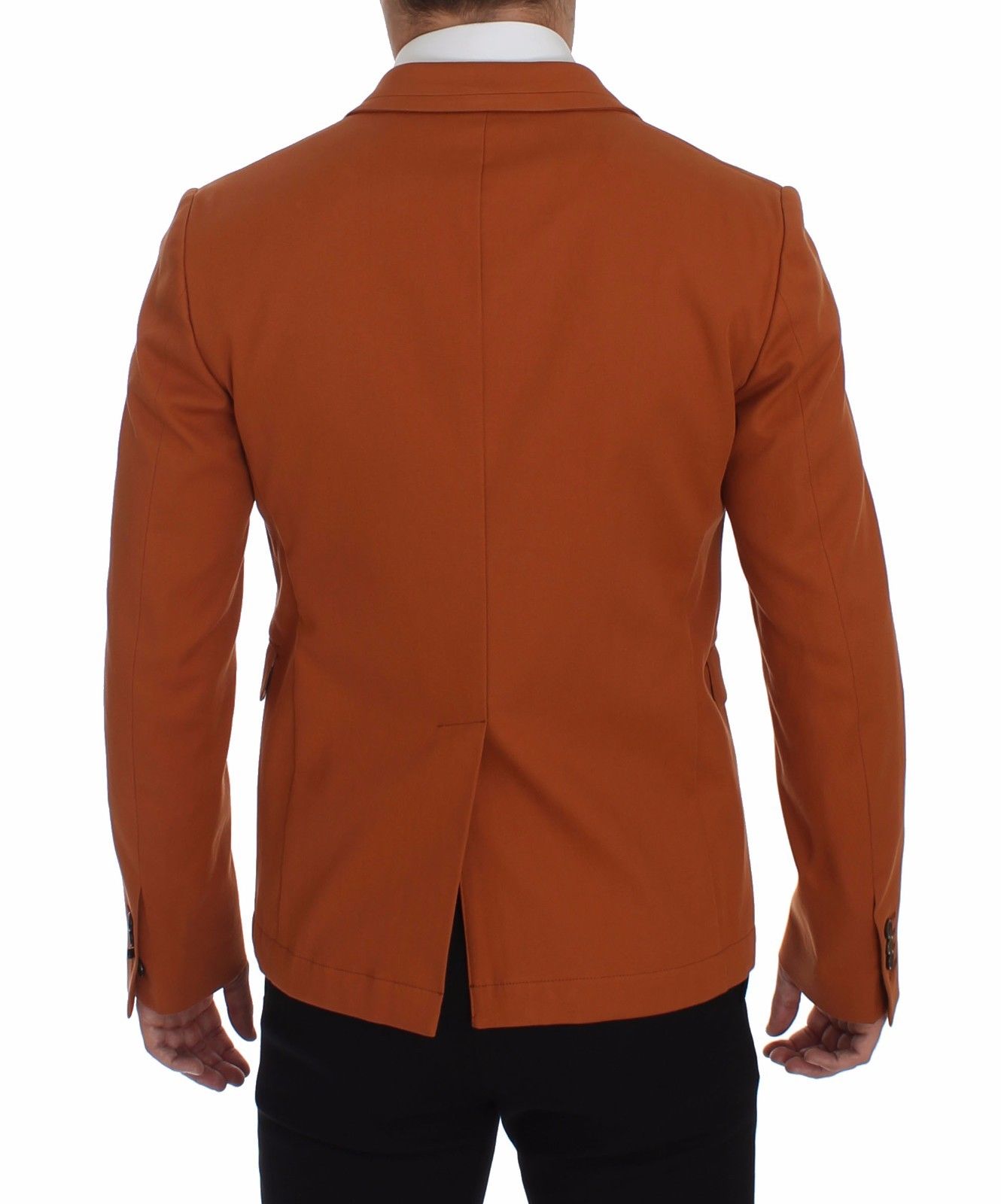 Dolce &amp; Gabbana Eleganter orangefarbener Freizeitblazer aus Baumwollmischung