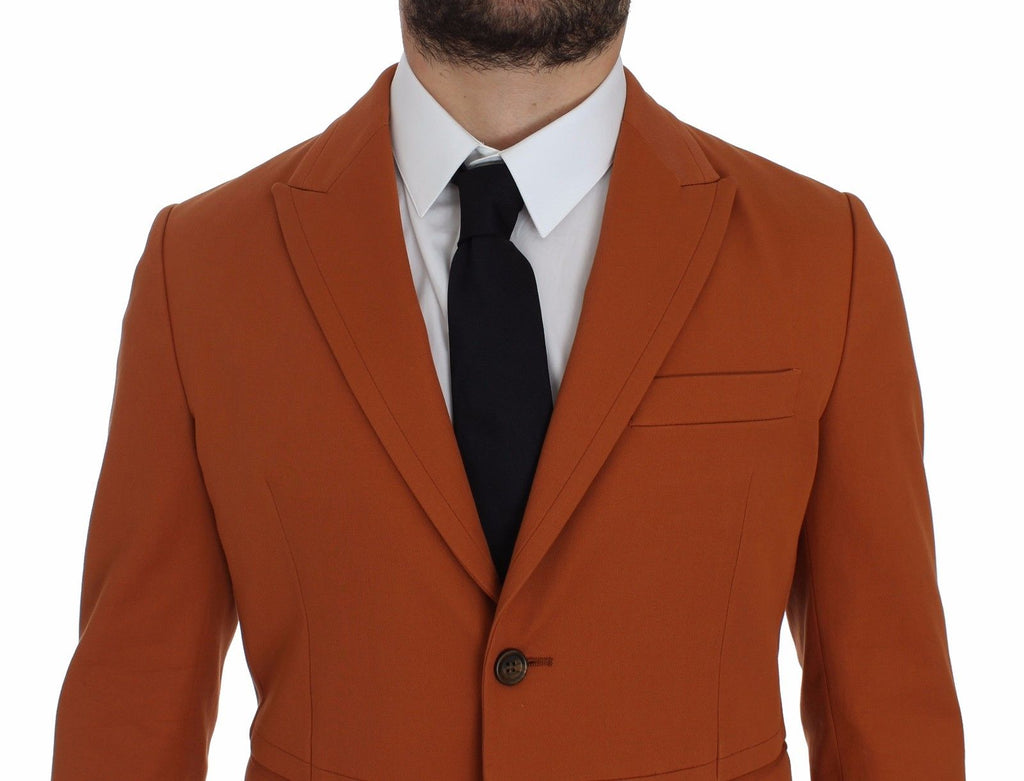 Dolce &amp; Gabbana Eleganter orangefarbener Freizeitblazer aus Baumwollmischung