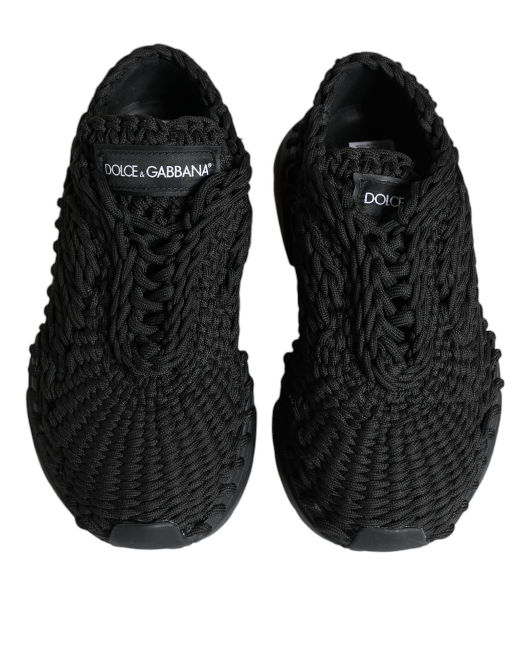 Dolce &amp; Gabbana – Schwarze Daymaster-Sneakers aus Strick