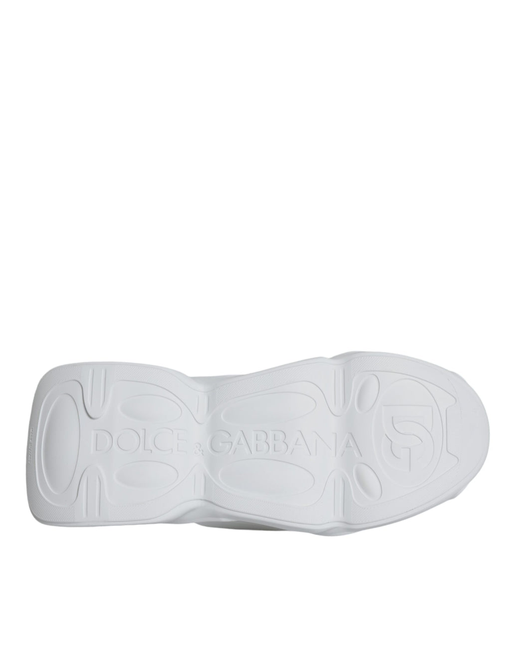 Dolce &amp; Gabbana – Weiße, gepolsterte Low-Top-Sneakers aus Stoff