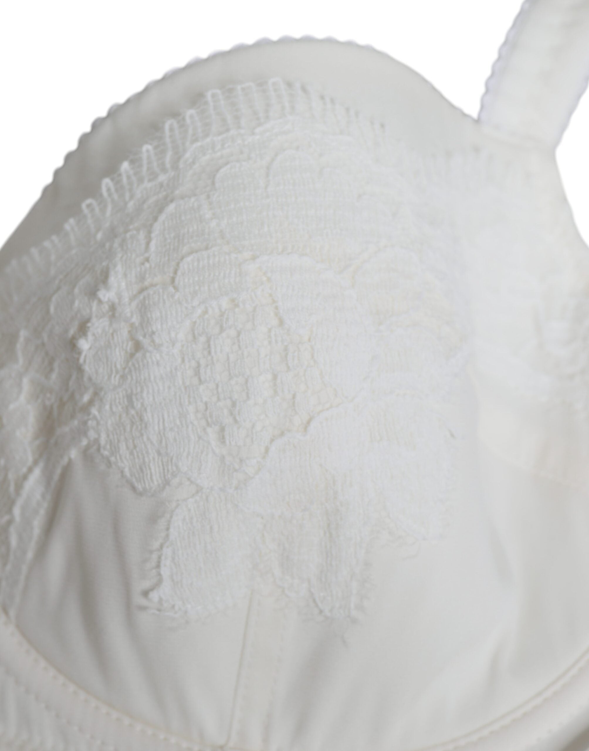 Dolce &amp; Gabbana – Balconette-BH aus Stretch-Seide in Weiß
