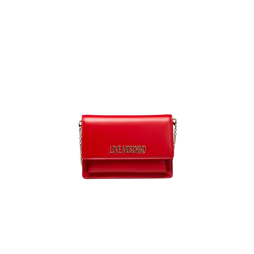 Love Moschino – Rote Umhängetasche aus Polyethylen für Damen