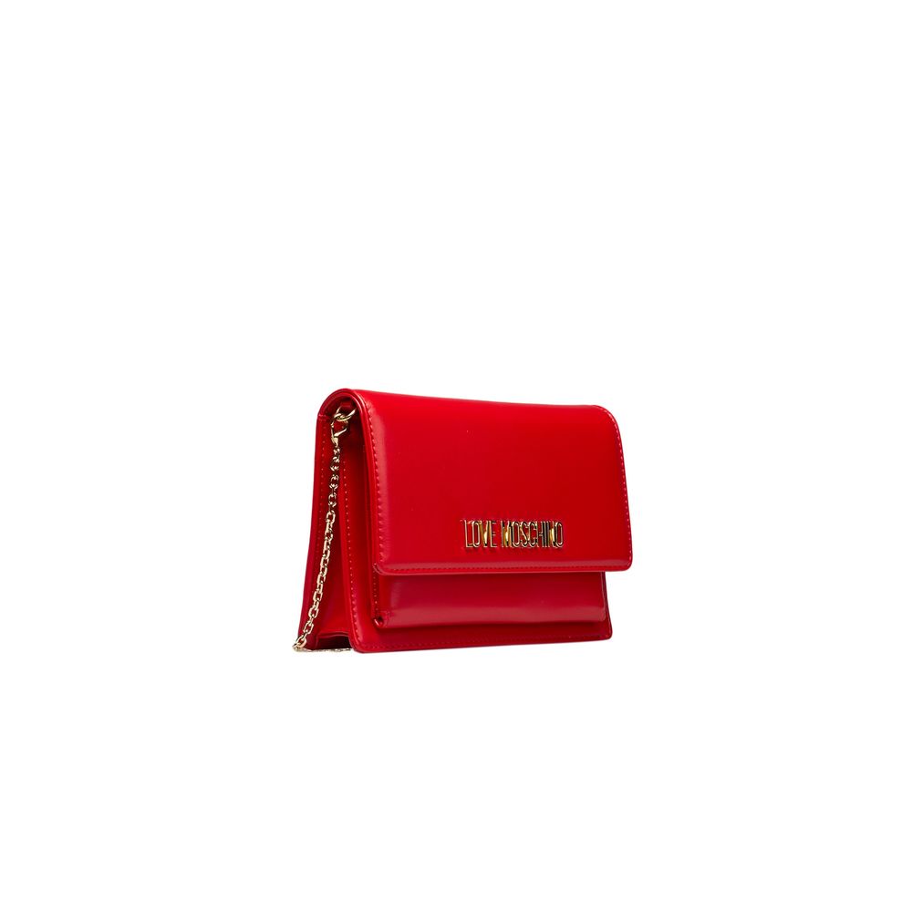 Love Moschino – Rote Umhängetasche aus Polyethylen für Damen