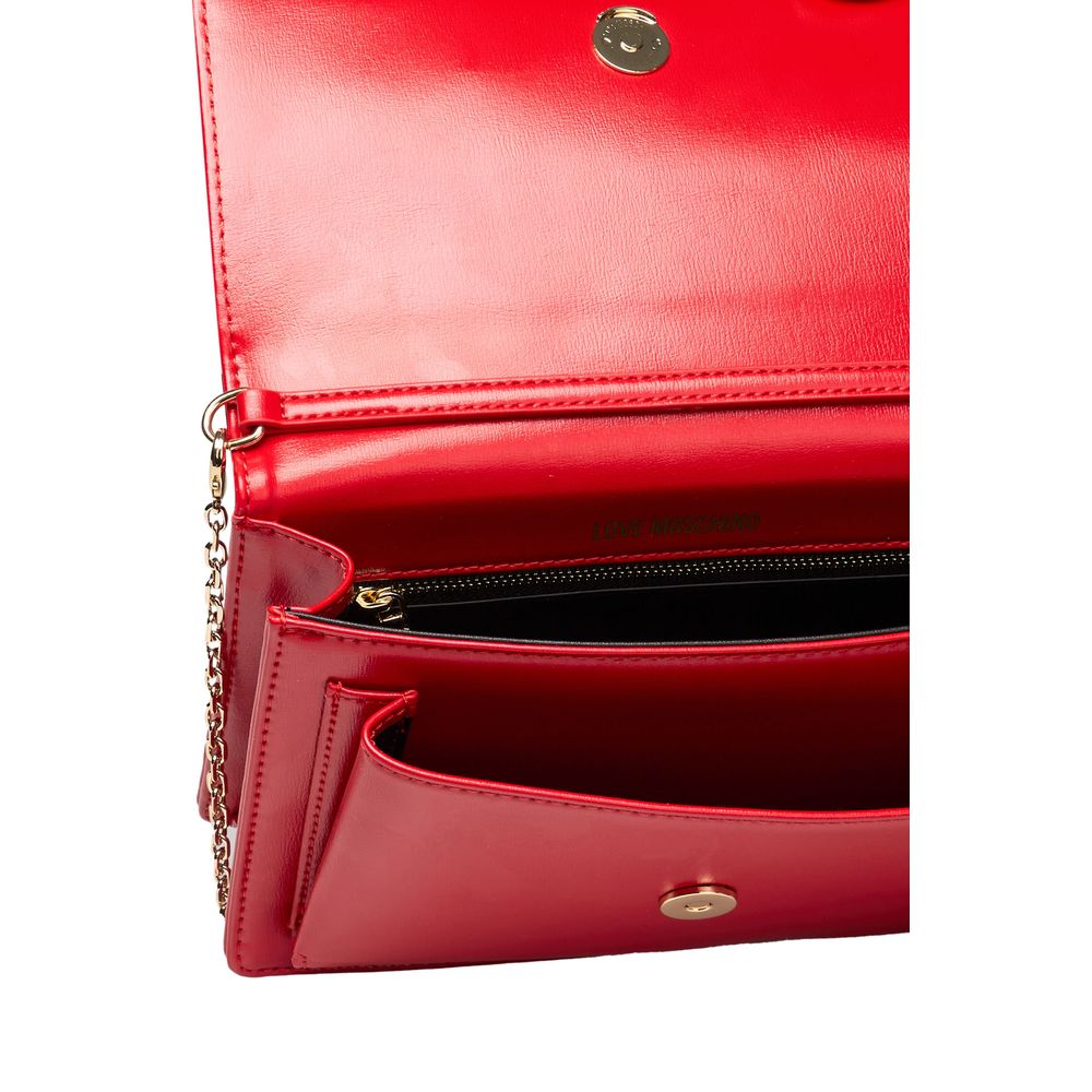 Love Moschino – Rote Umhängetasche aus Polyethylen für Damen