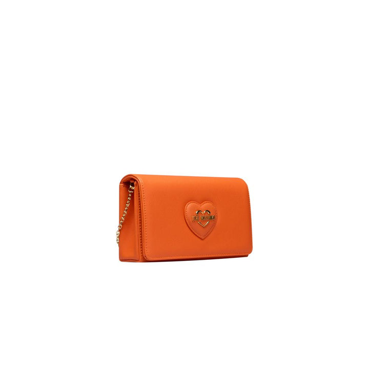 Love Moschino – Orangefarbene Umhängetasche aus Polyethylen für Damen