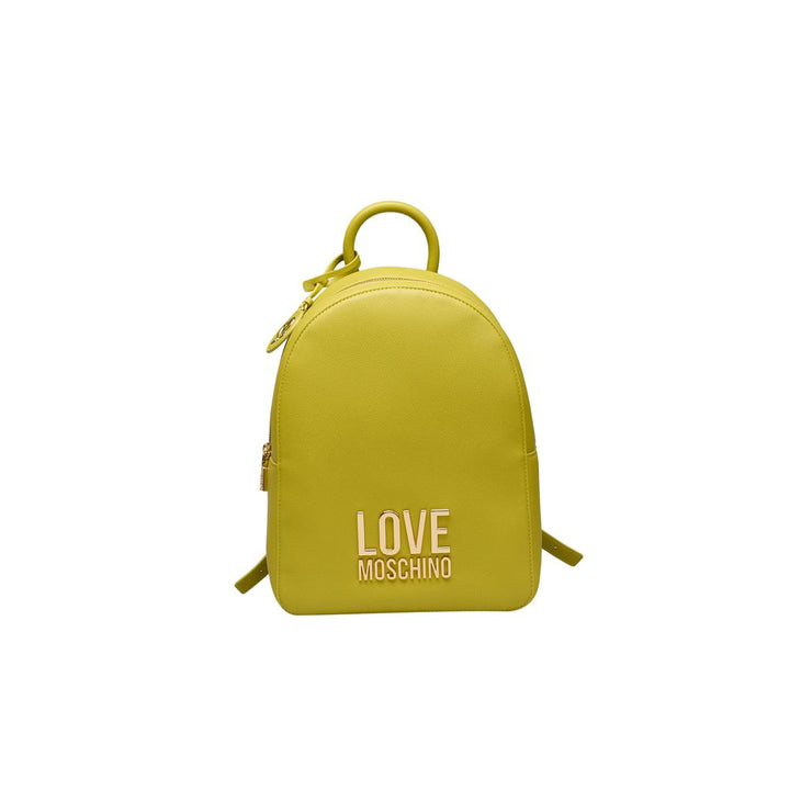 Love Moschino Gelber Polyethylen-Rucksack für Damen