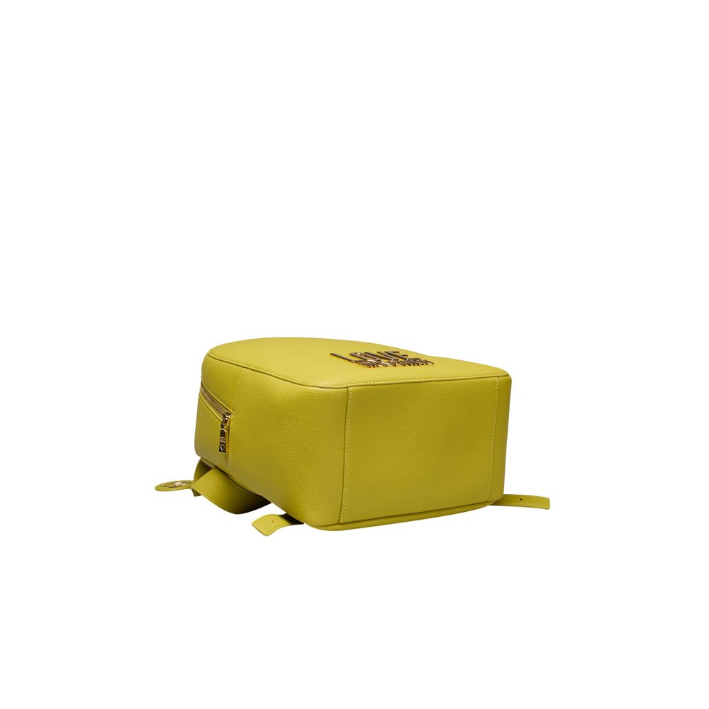 Love Moschino Gelber Polyethylen-Rucksack für Damen