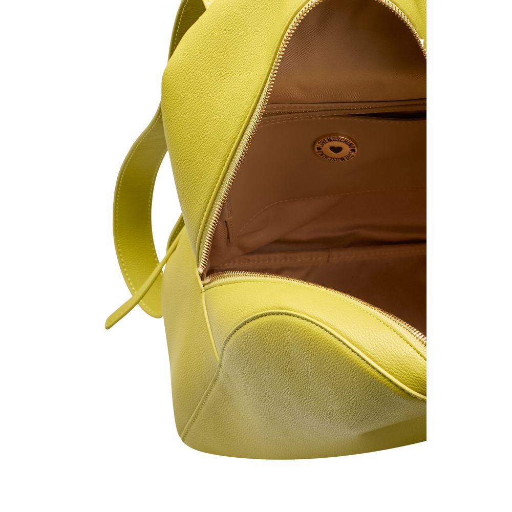 Love Moschino Gelber Polyethylen-Rucksack für Damen
