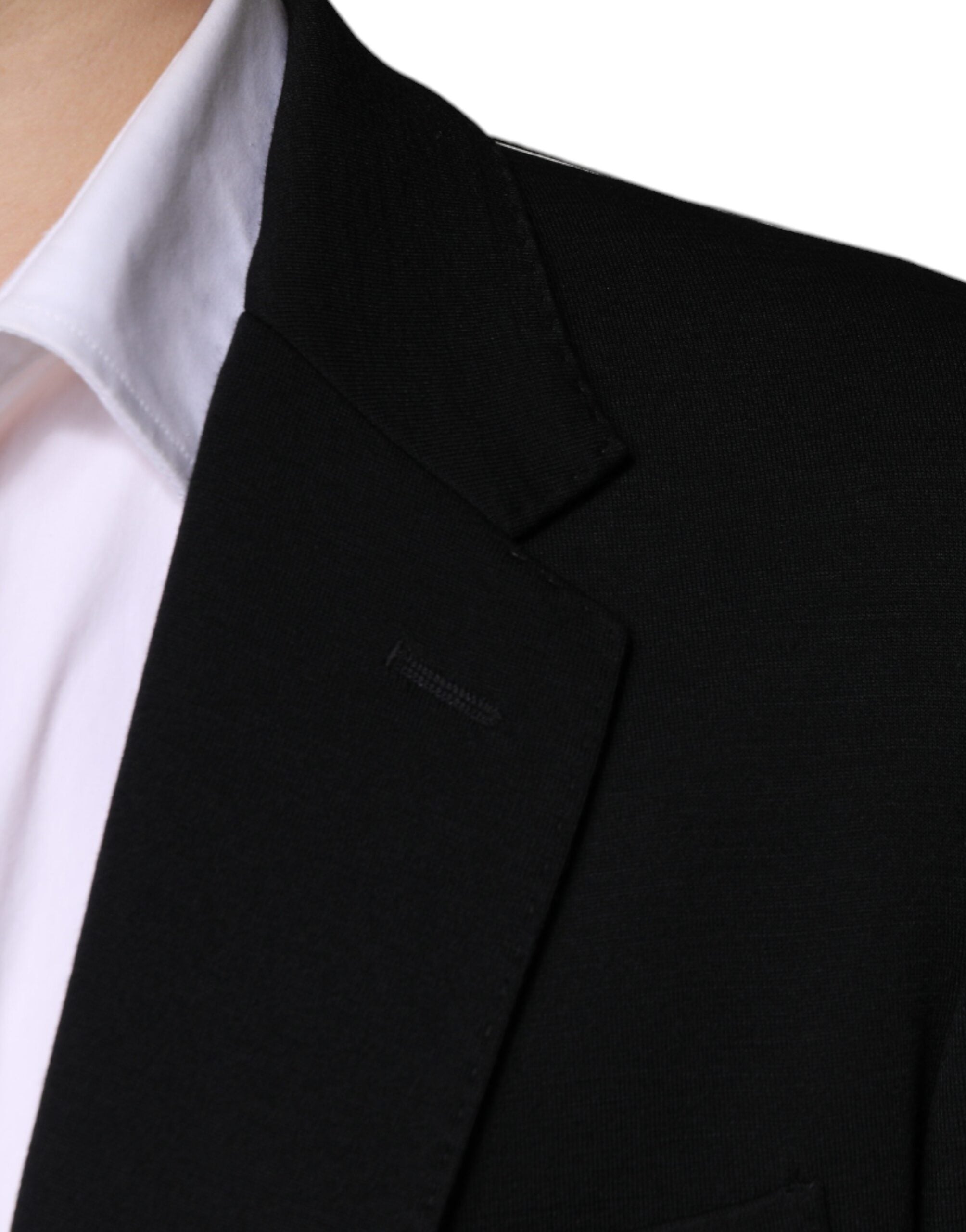 Dolce &amp; Gabbana – Einreihiger, formeller Blazer aus schwarzer Wolle