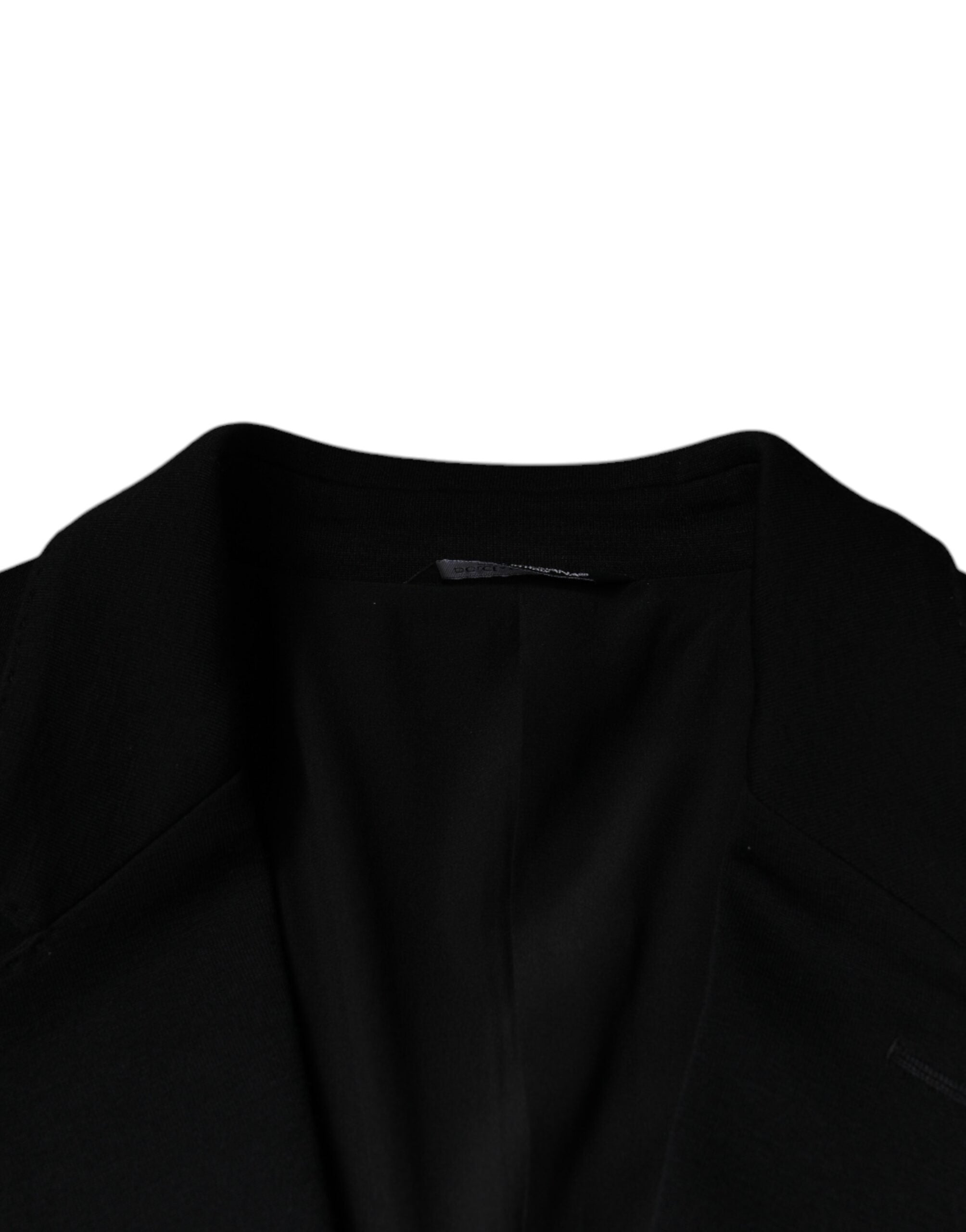Dolce &amp; Gabbana – Einreihiger, formeller Blazer aus schwarzer Wolle