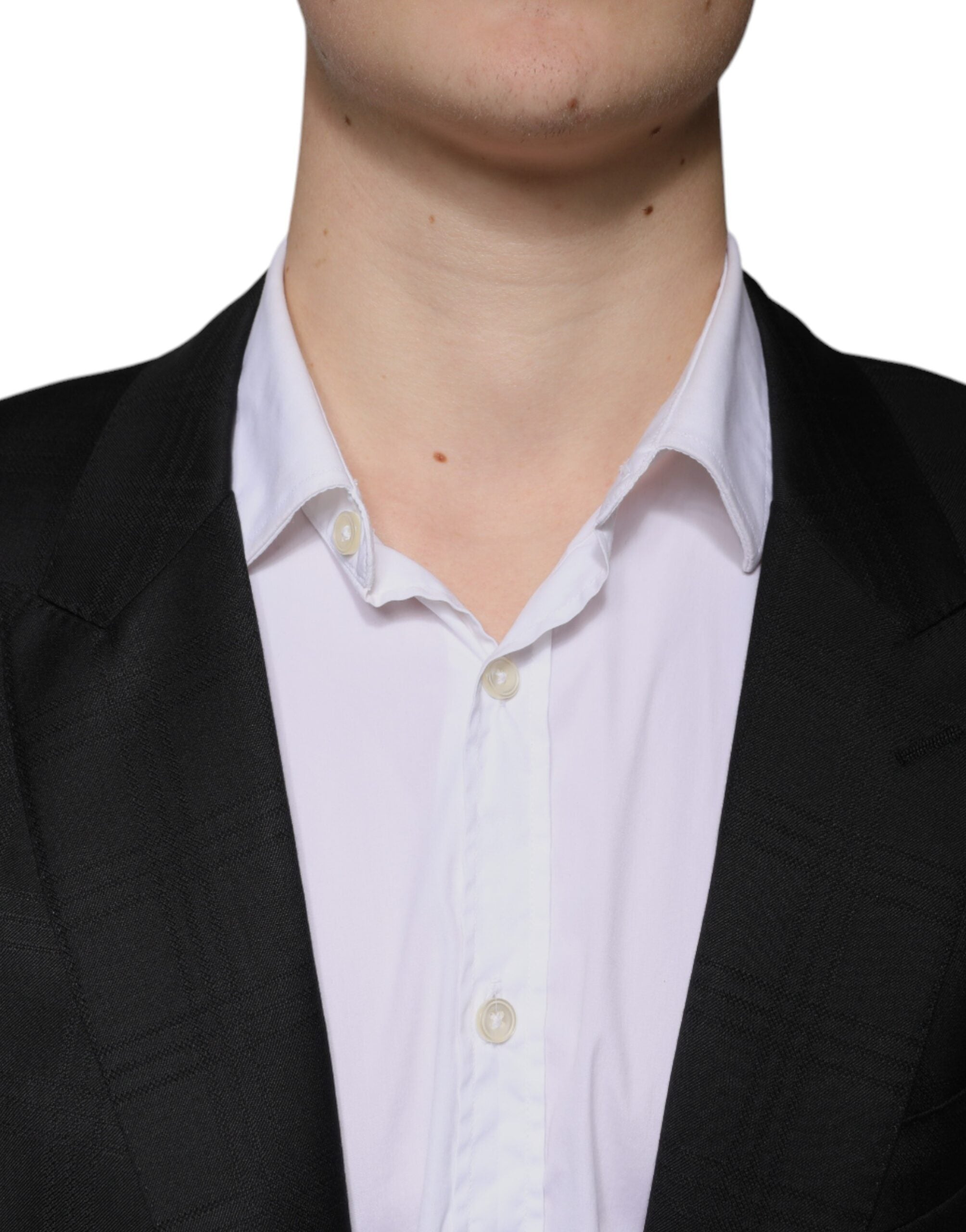 Dolce &amp; Gabbana – Einreihiger Anzug aus schwarzer Wolle