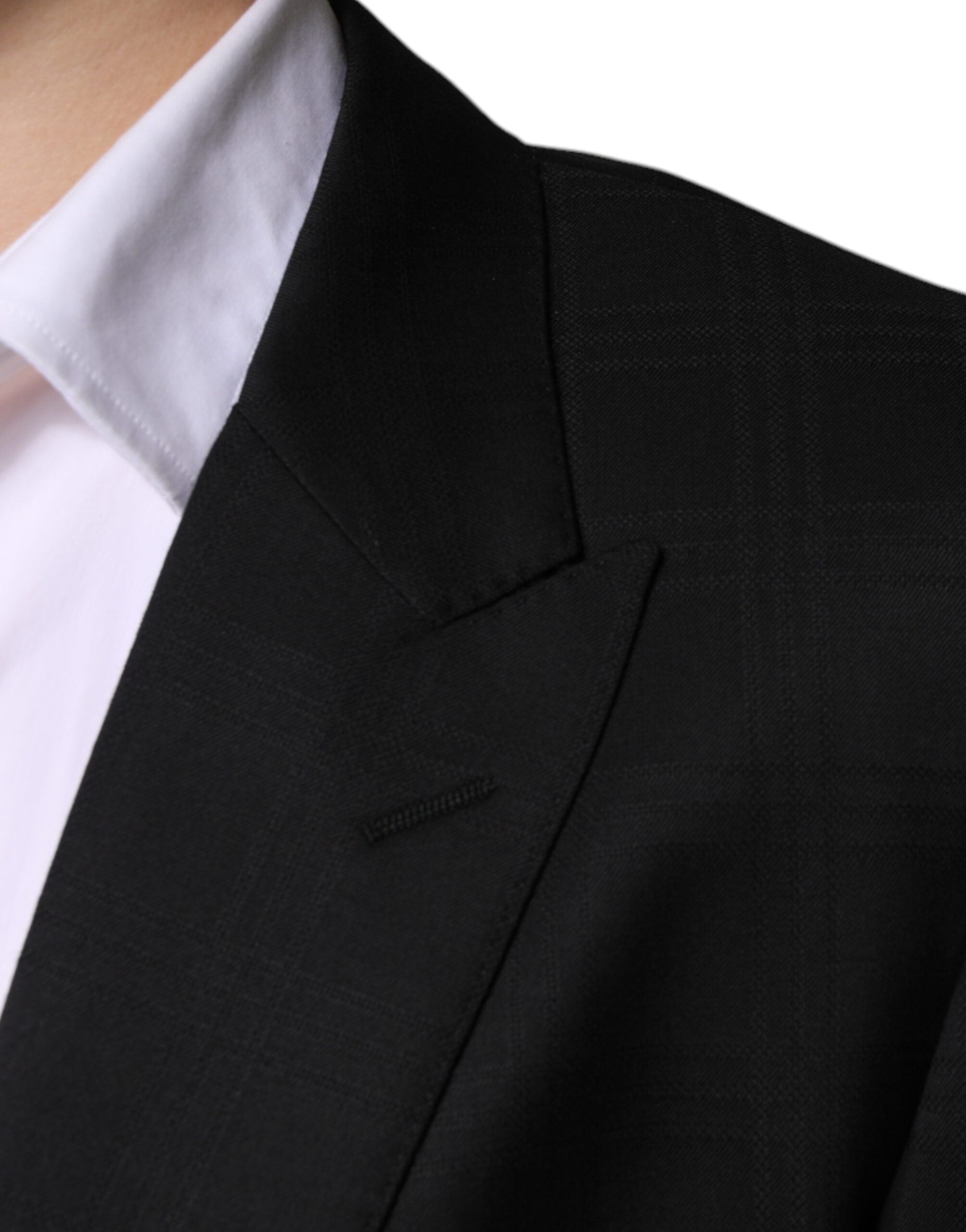 Dolce &amp; Gabbana – Einreihiger Anzug aus schwarzer Wolle