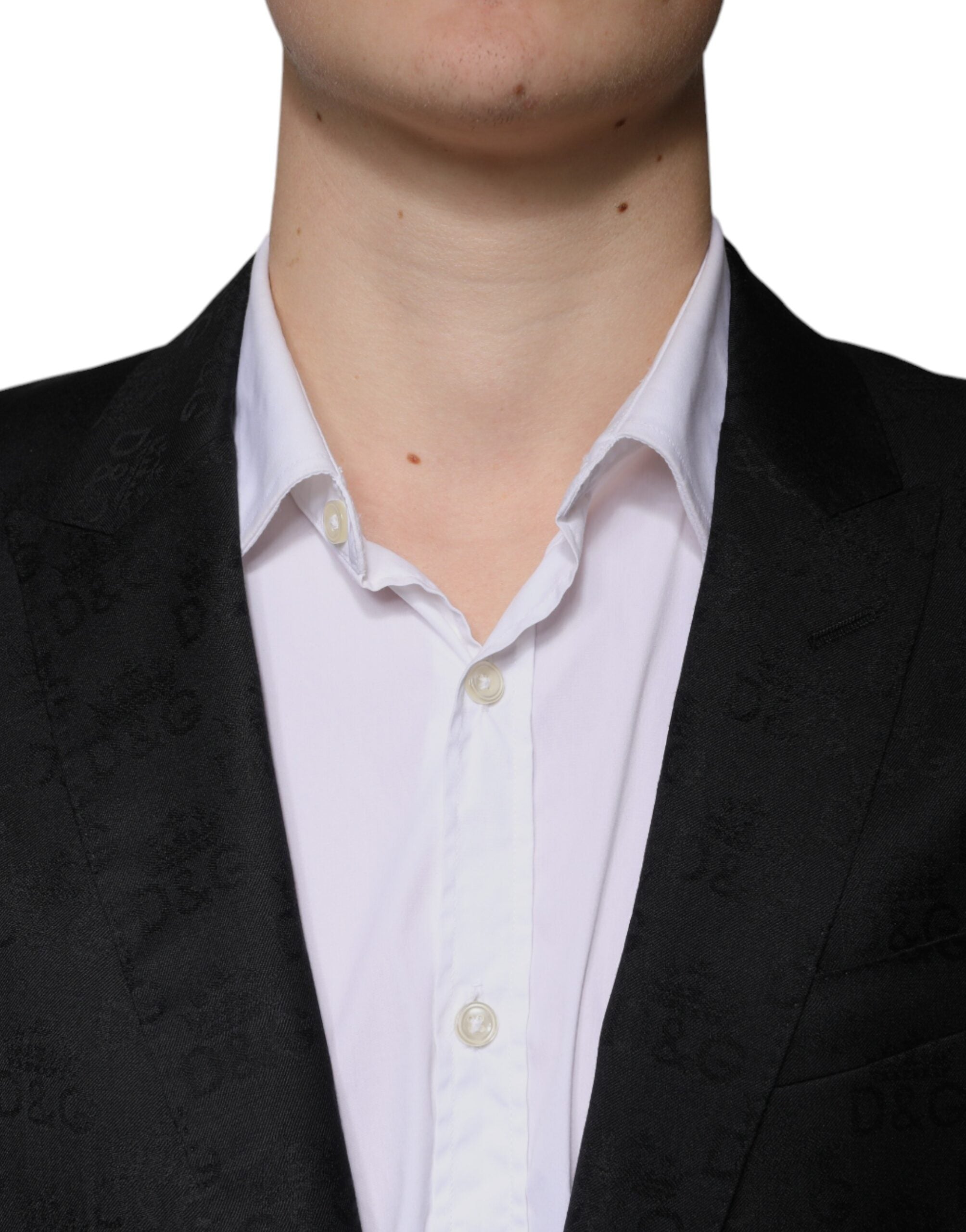 Dolce &amp; Gabbana – Einreihiger, formeller Blazer aus schwarzer Wolle