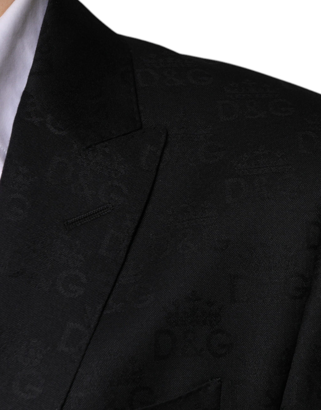Dolce &amp; Gabbana – Einreihiger, formeller Blazer aus schwarzer Wolle