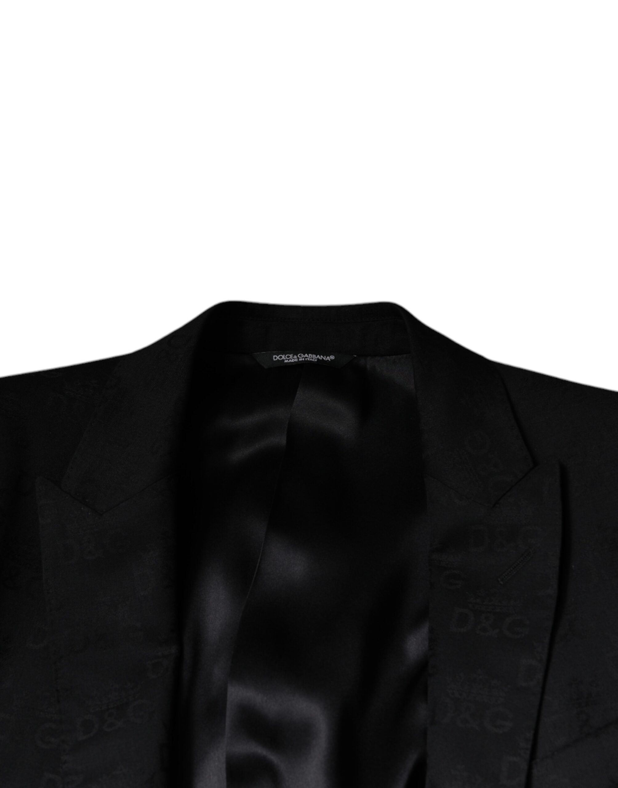 Dolce &amp; Gabbana – Einreihiger, formeller Blazer aus schwarzer Wolle