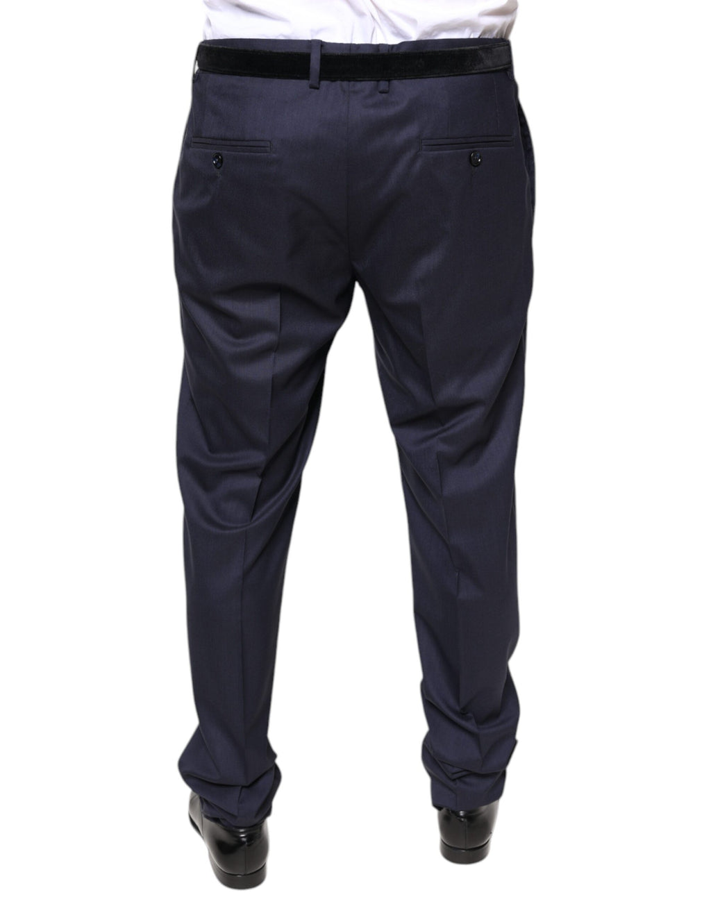 Dolce &amp; Gabbana – Enge Anzughose aus blauer Wolle