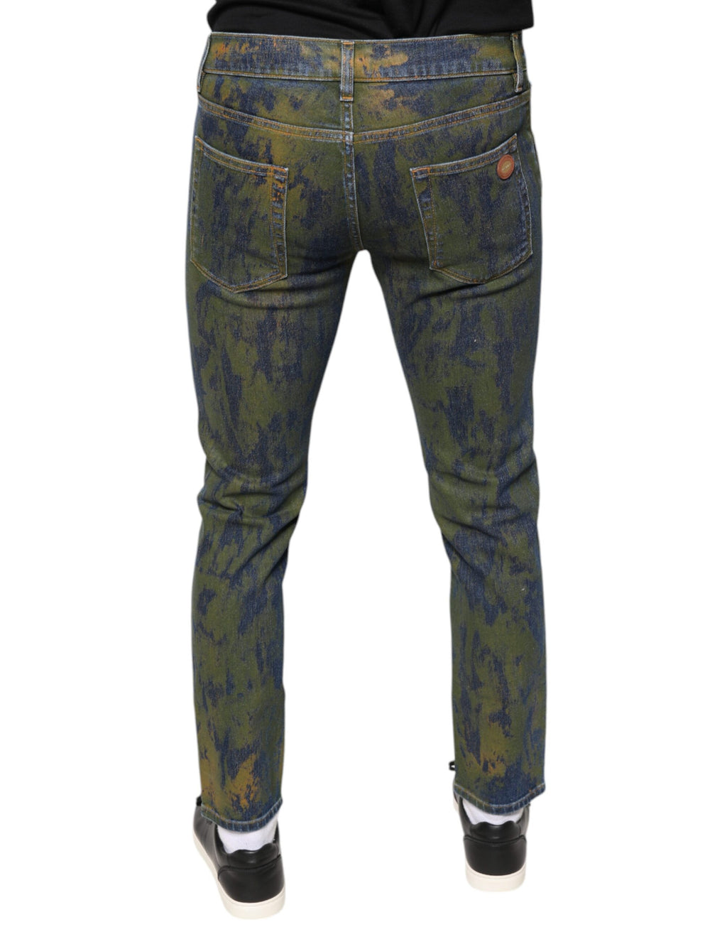 Dolce &amp; Gabbana – Slim Fit-Jeans aus Baumwoll-Dye in Blau