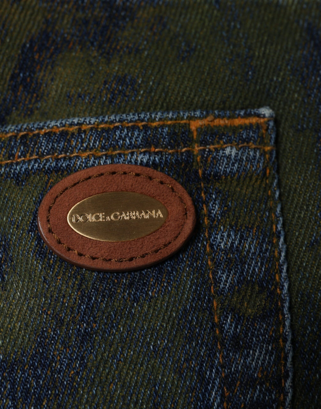 Dolce &amp; Gabbana – Slim Fit-Jeans aus Baumwoll-Dye in Blau