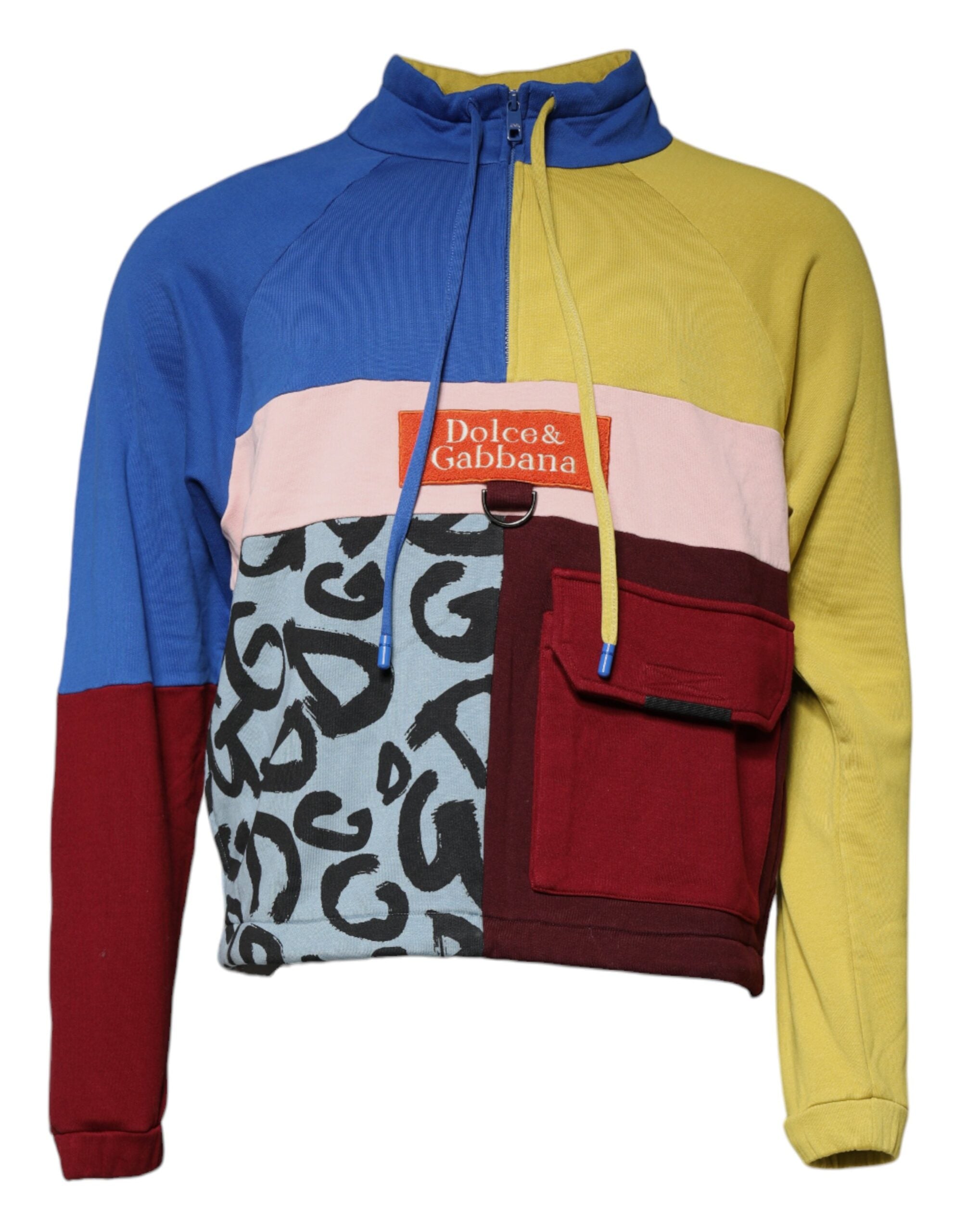 Dolce &amp; Gabbana Mehrfarbiges Patchwork-Sweatshirt für Herren