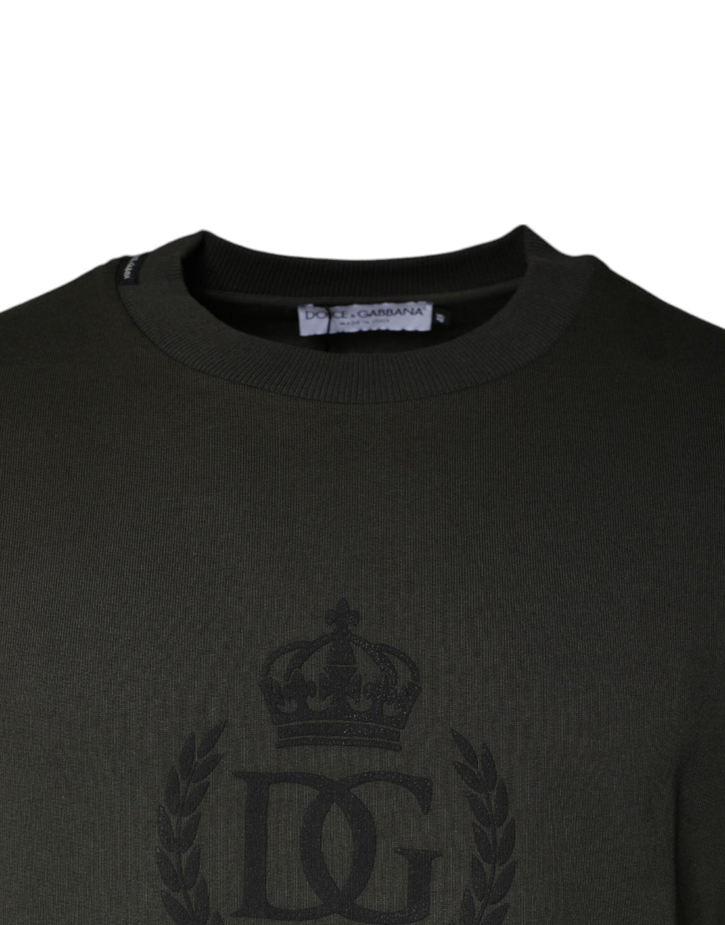 Dolce &amp; Gabbana Army Green Crown Baumwoll-Sweatshirt