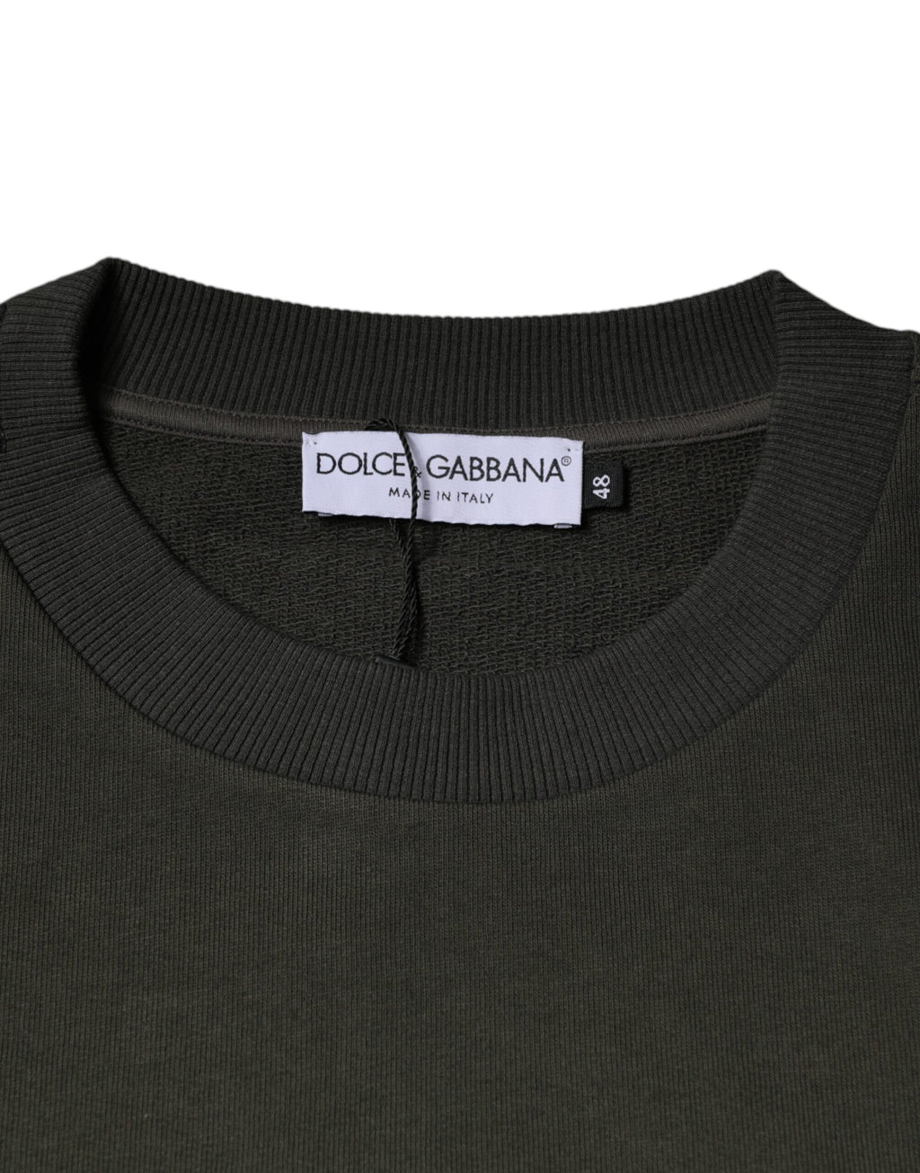 Dolce &amp; Gabbana Army Green Crown Baumwoll-Sweatshirt